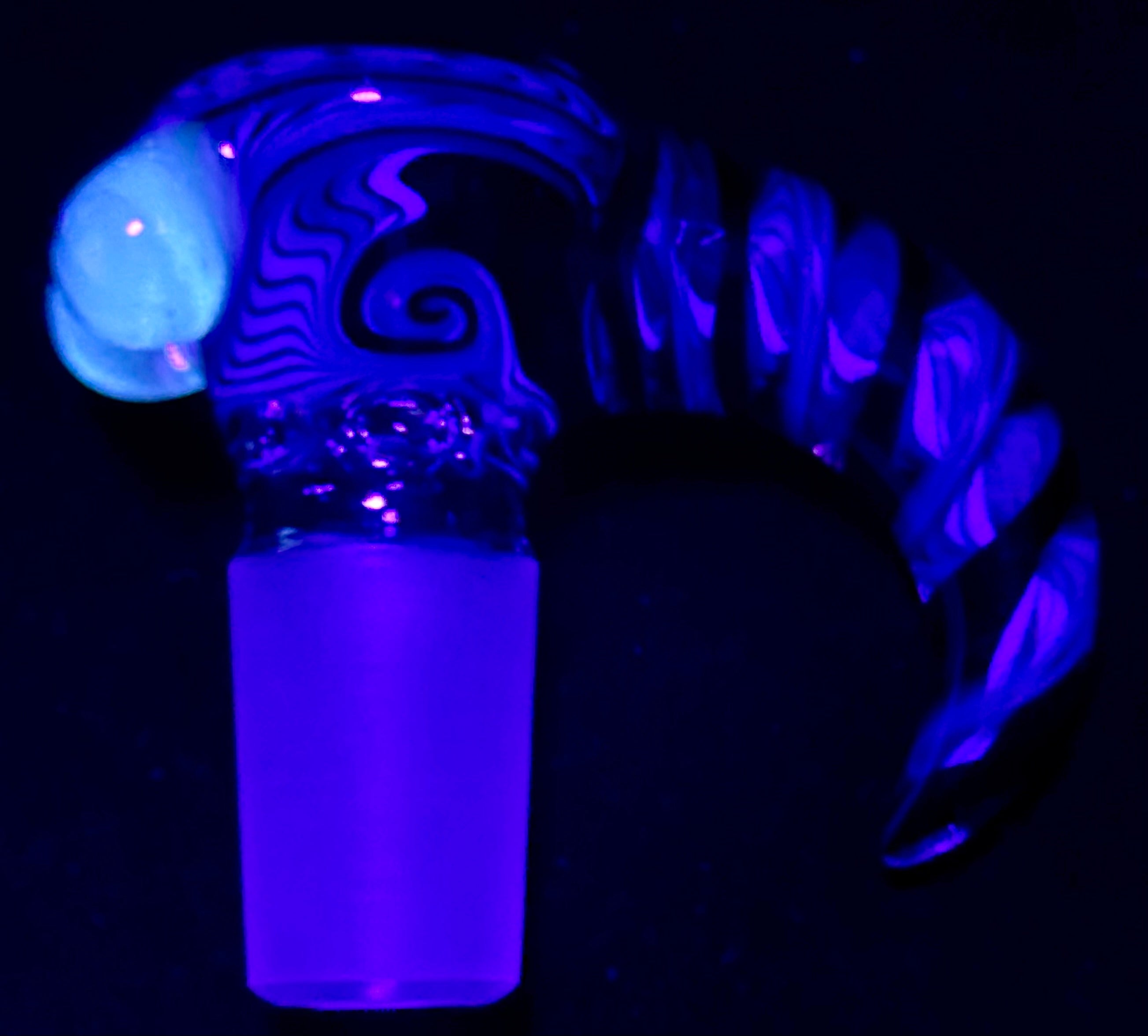 Titz Glass 18mm UV Horned Linework Multi-Hole Slide