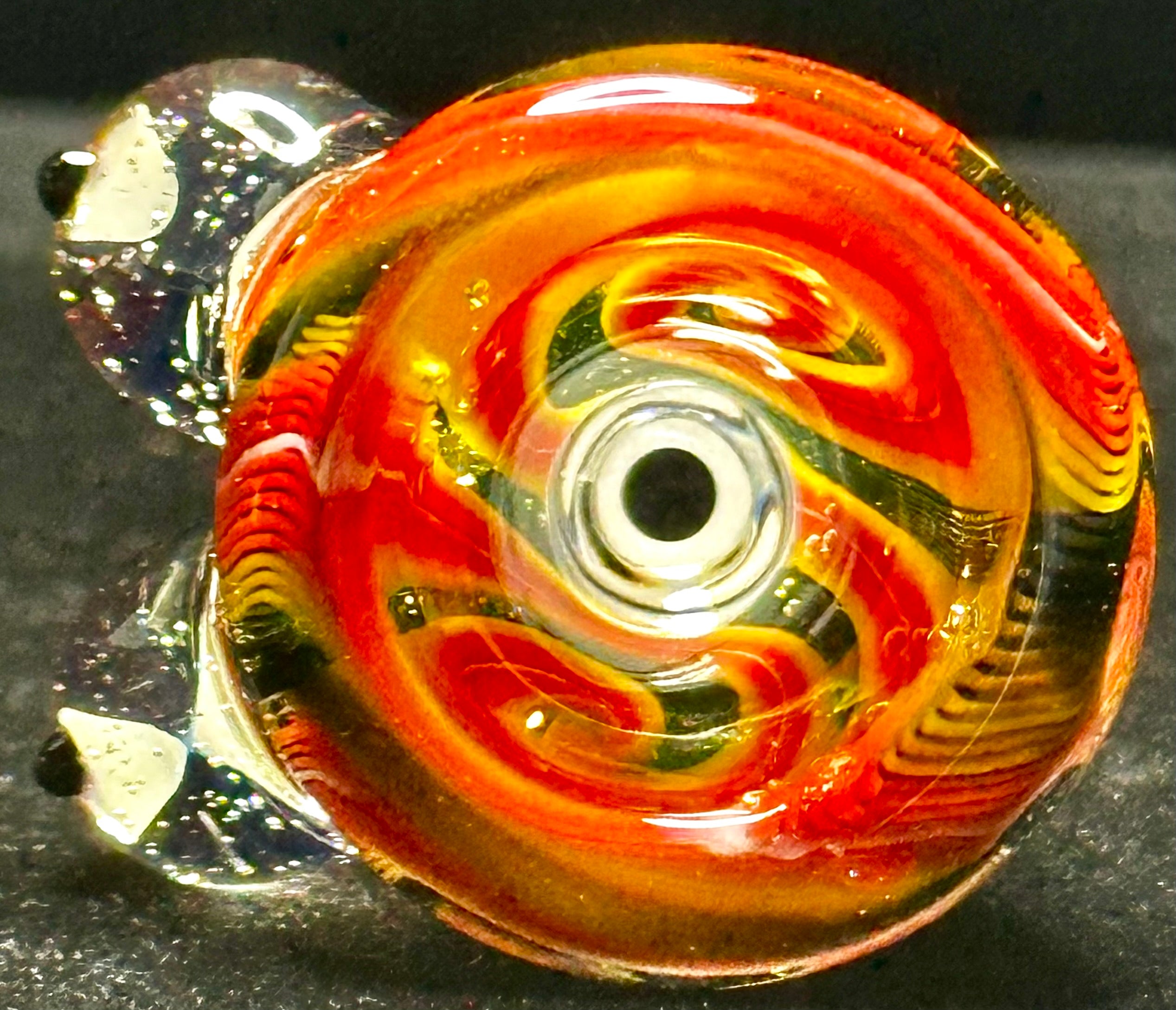 Titz Glass 14mm UV Linework Single Hole Slide