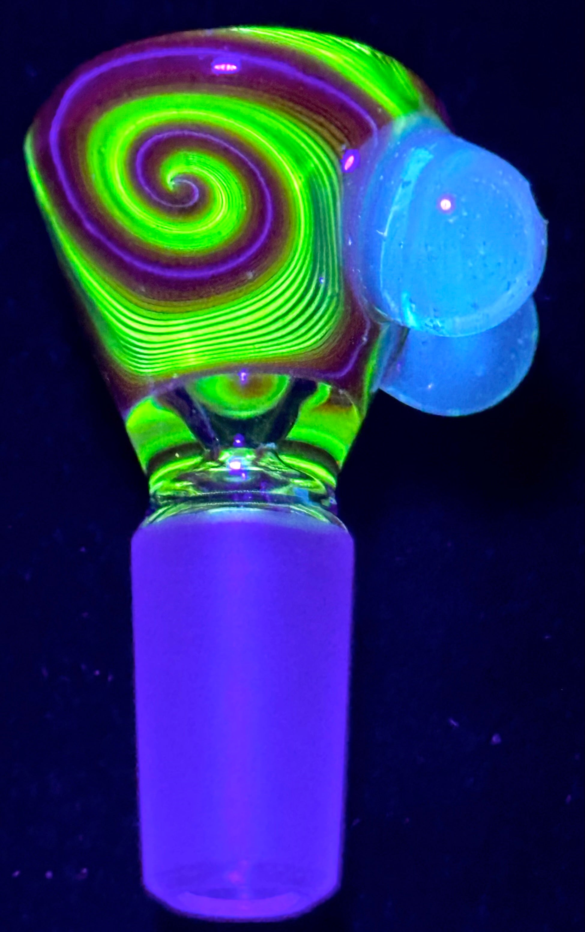 Titz Glass 14mm UV Linework Single Hole Slide