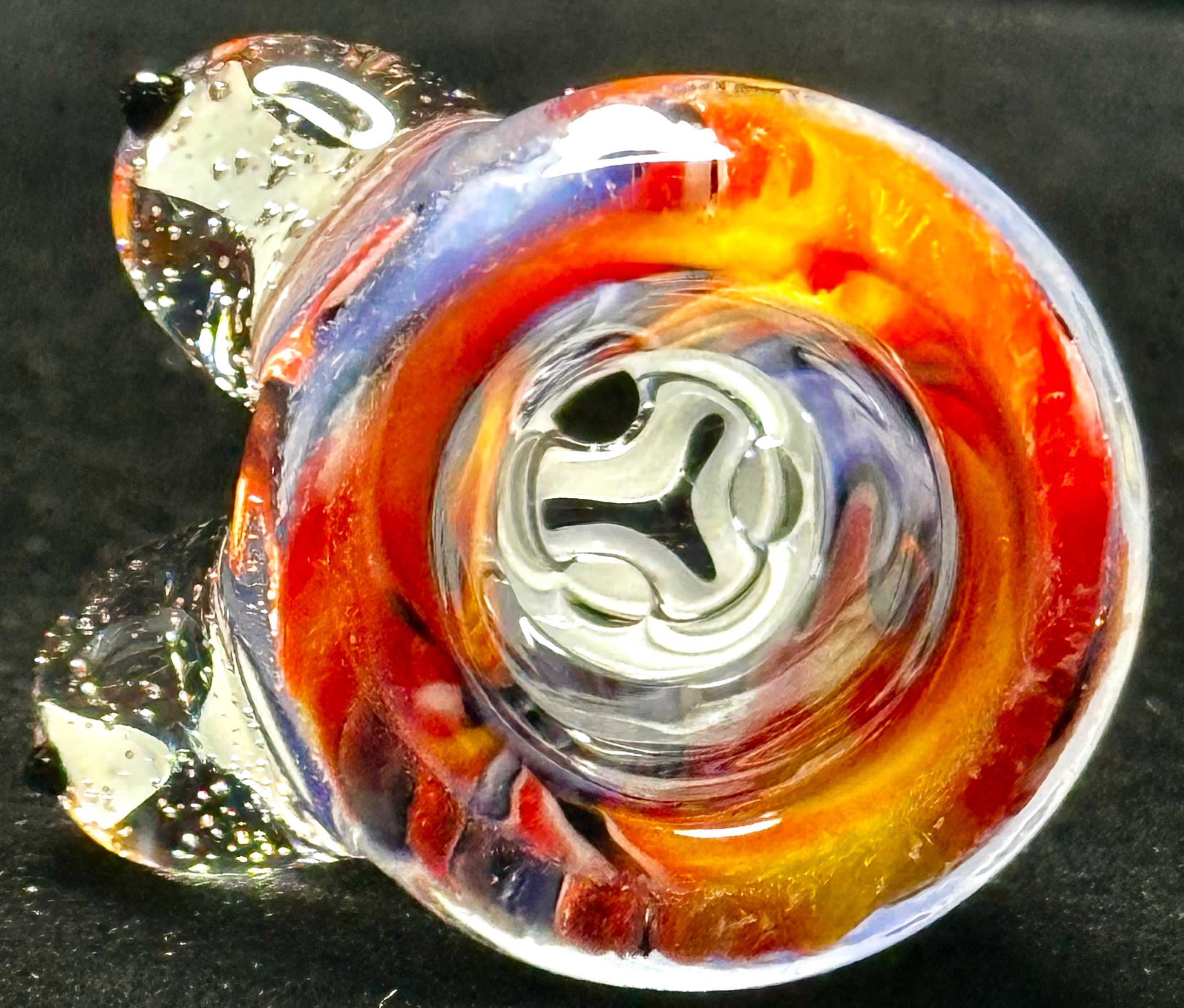 Titz Glass 14mm UV Linework Multi-Hole Slide