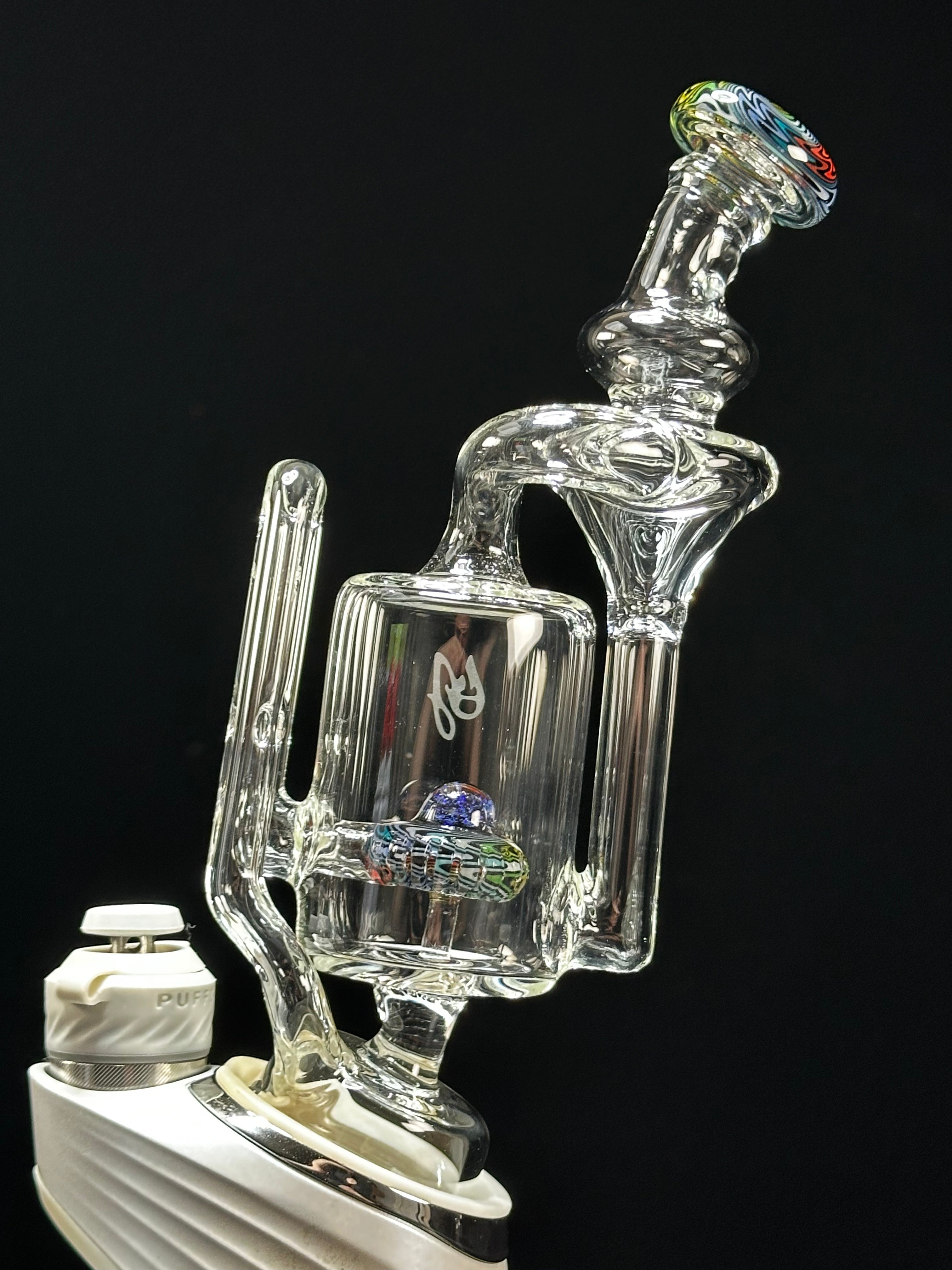 OJ Flame Puffco Peak Wigwag Recycler Top