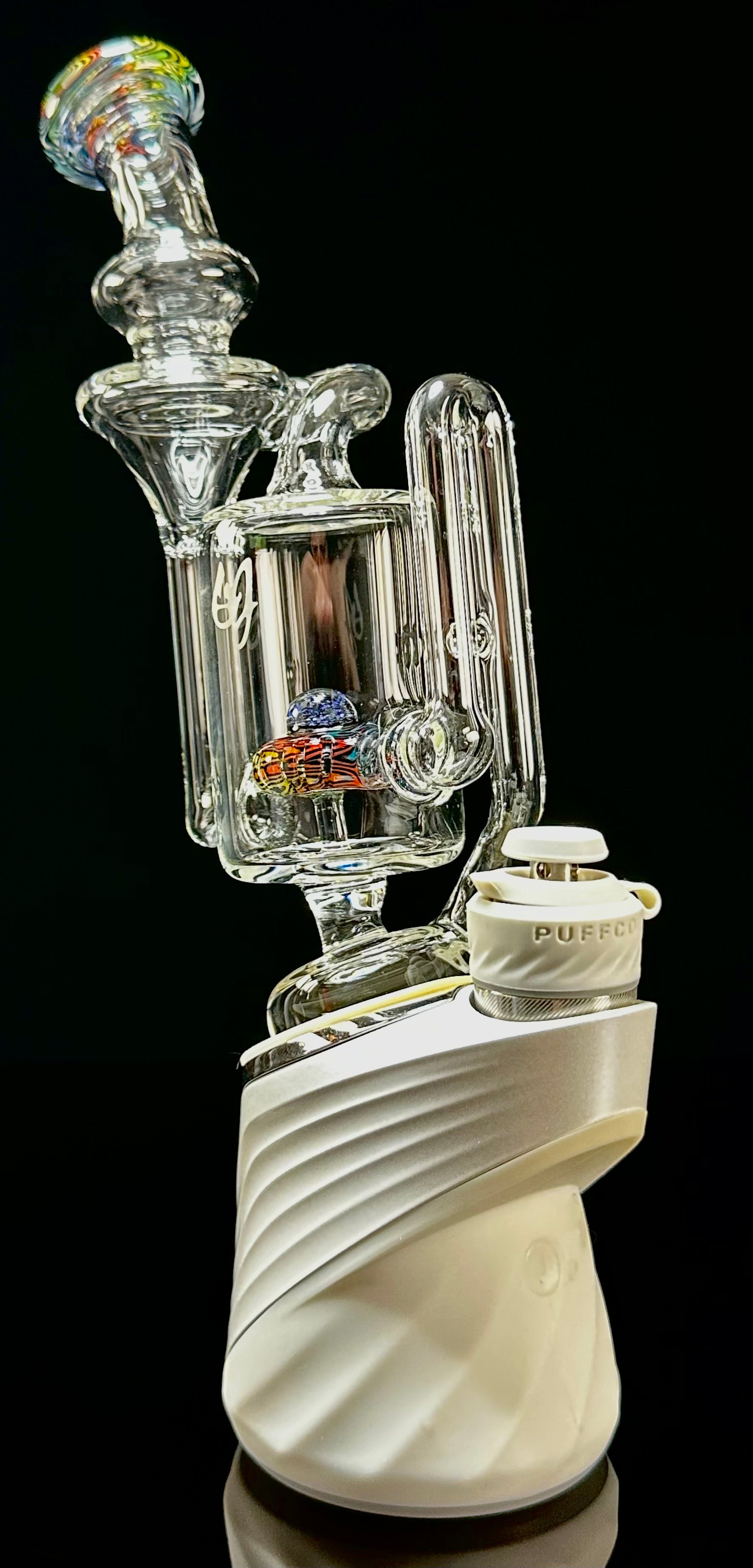 OJ Flame Puffco Peak Wigwag Recycler Top