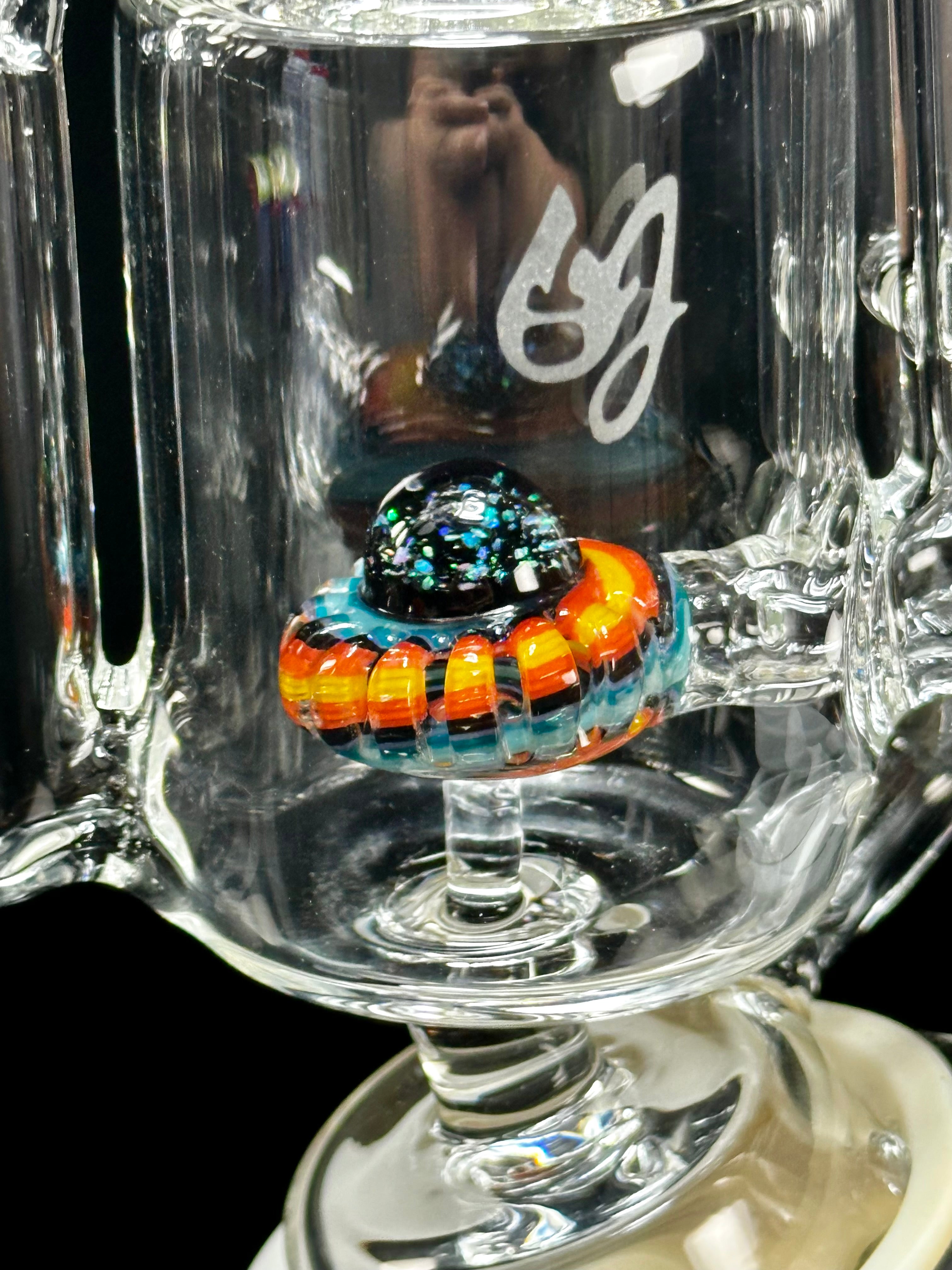 OJ Flame Puffco Peak and Pro Wigwag Recycler Top
