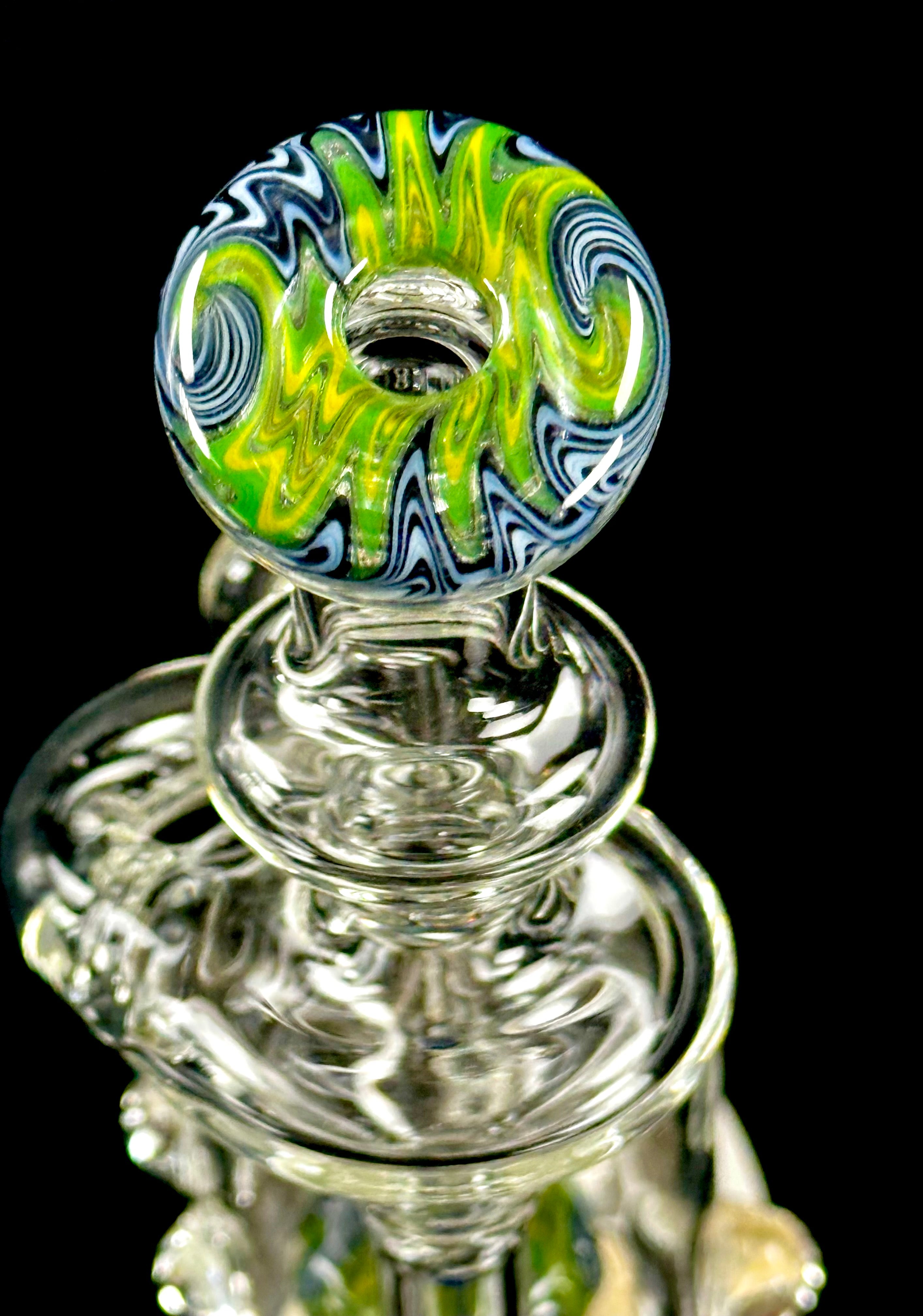 OJ Flame Puffco Peak Wigwag Recycler Top