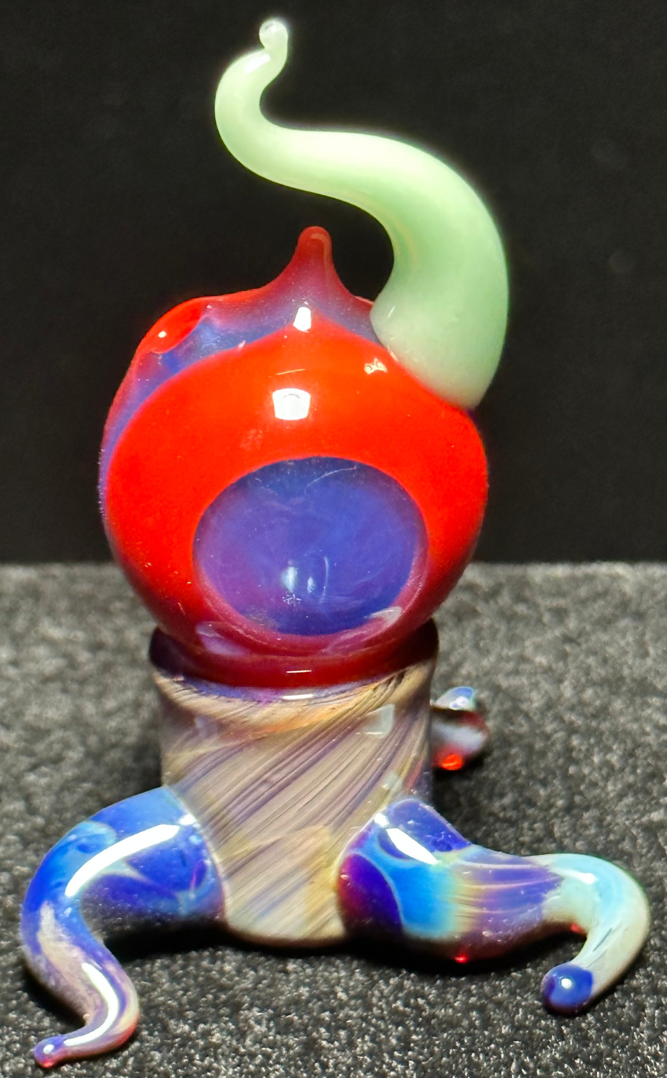 Getz Glass Seedling Bubble Cap Red with Stand