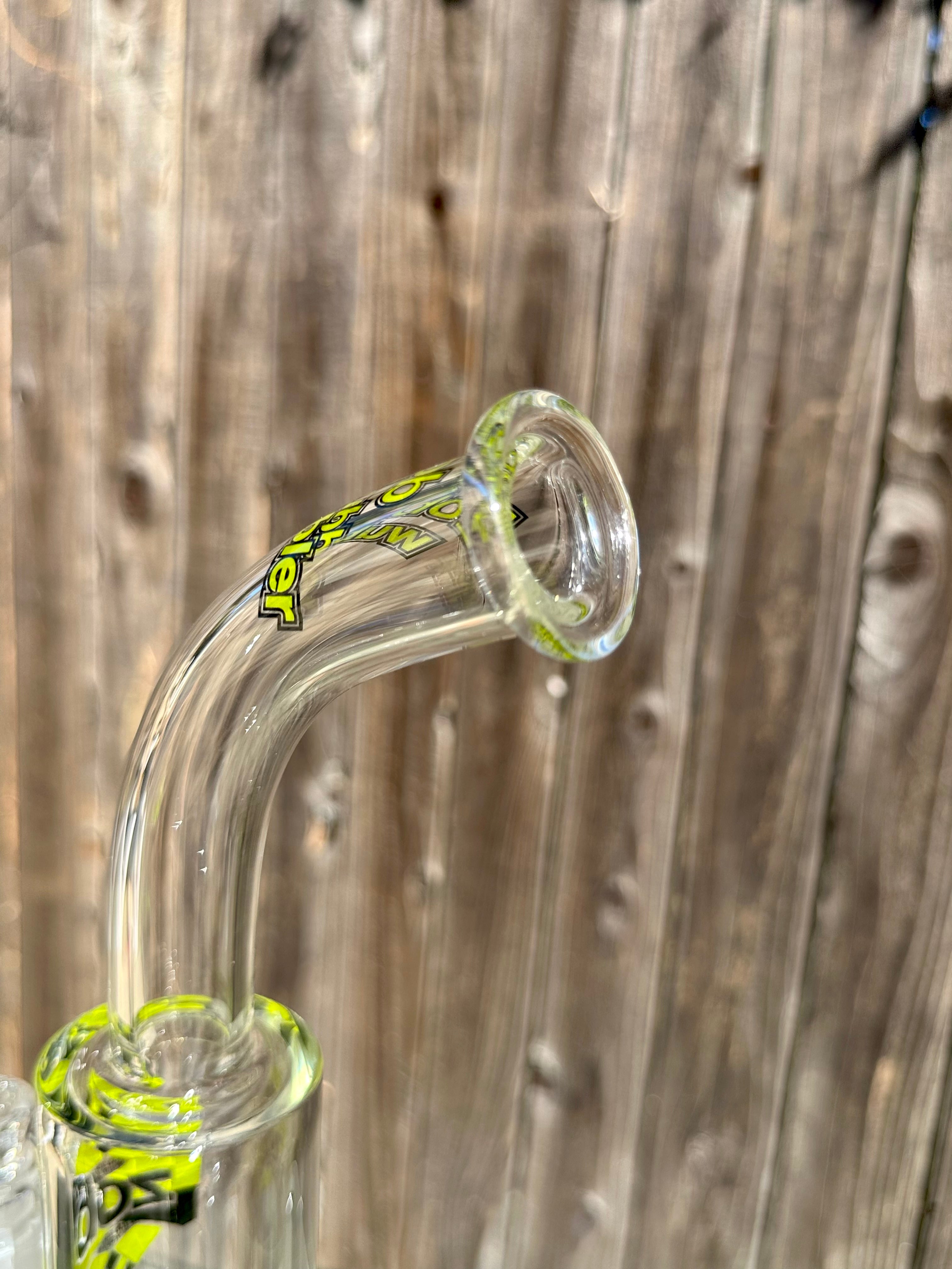 Zob 16 inch Stemless Inline Diffused Beaker Wubbler Neon Green & Black Label *2nd Quality*