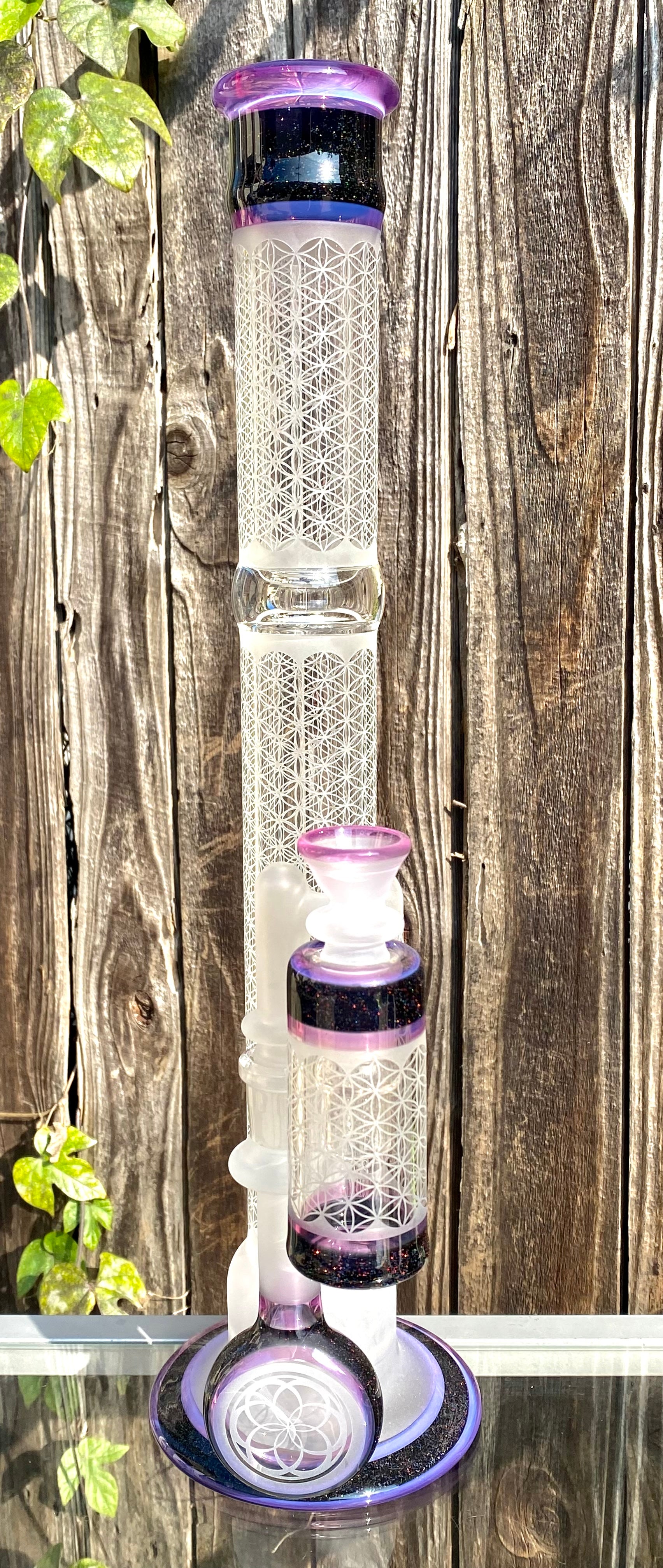 Seed of Life (SOL) Custom Royal Jelly & Crushed Opal Worked Sacred-G SoL-45 Lace-Sphere w/ Matching Dry Catch