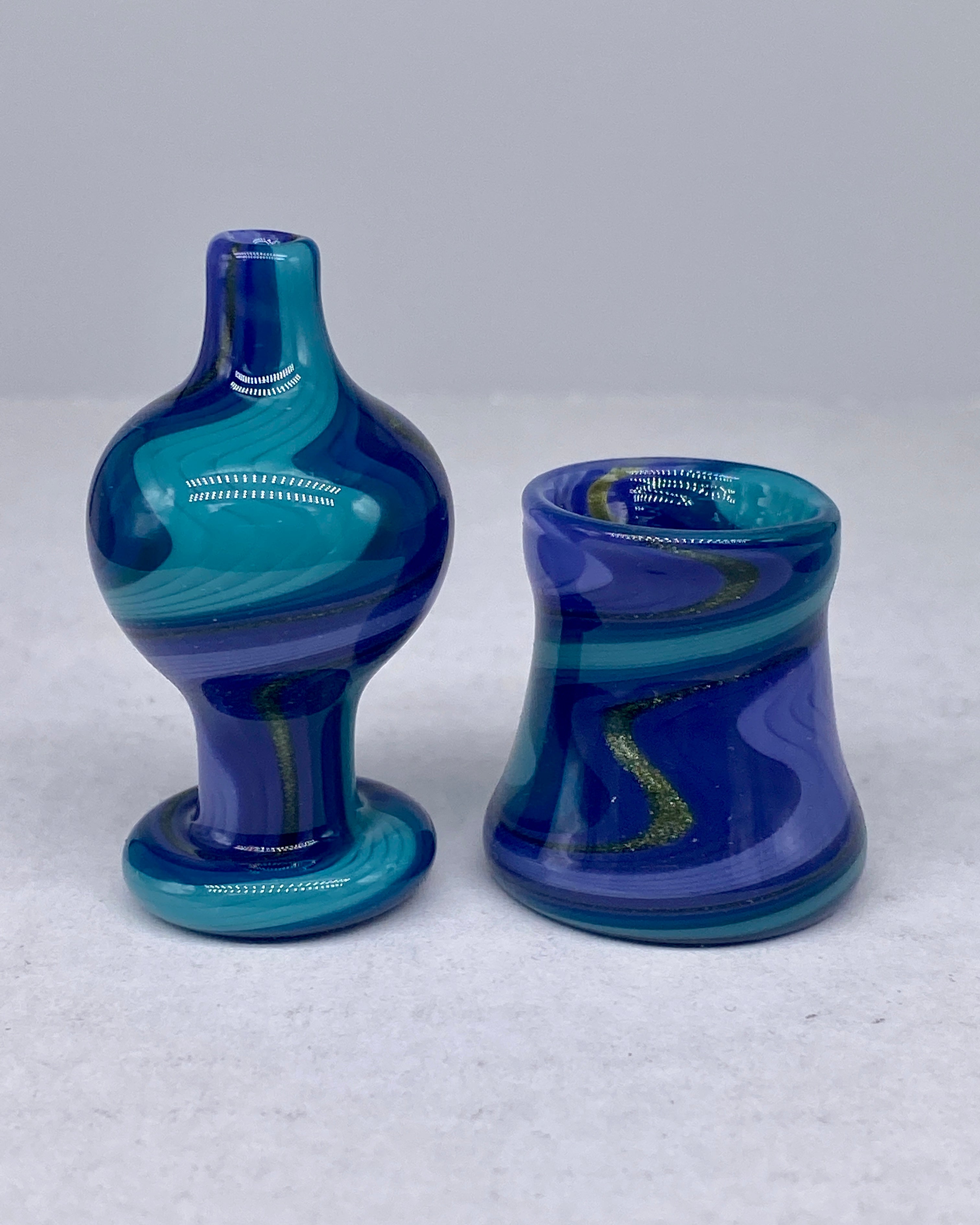 DZ Glass Wigwag Bubble Cap & Stand #3 - TheSmokeyMcPotz Collection 