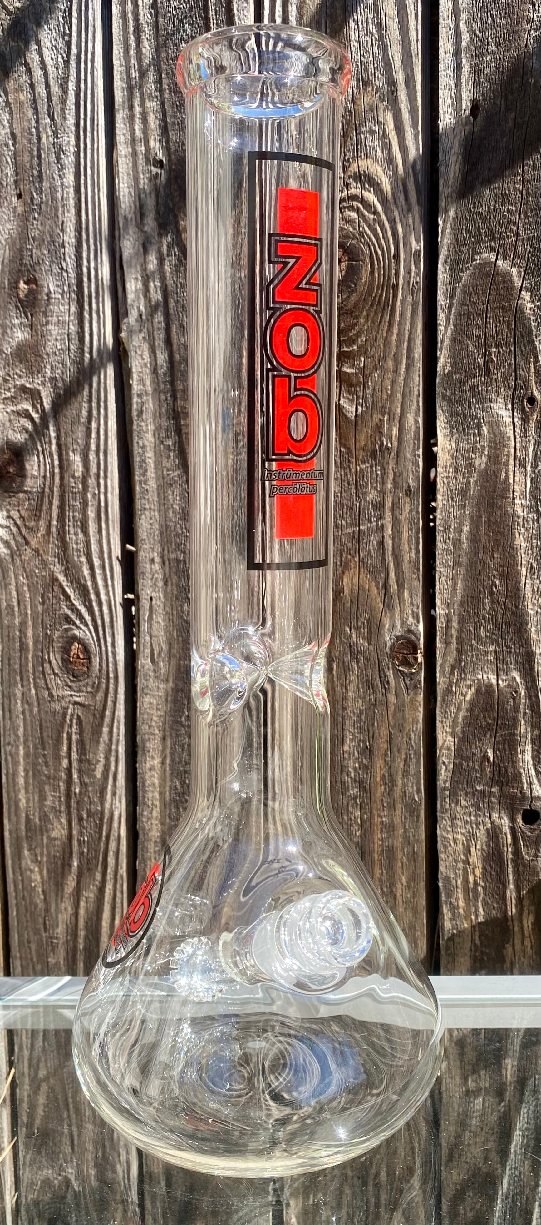 Zob 14 inch Beaker with Fixed Flat Disc Diffuser Red & Black Label
