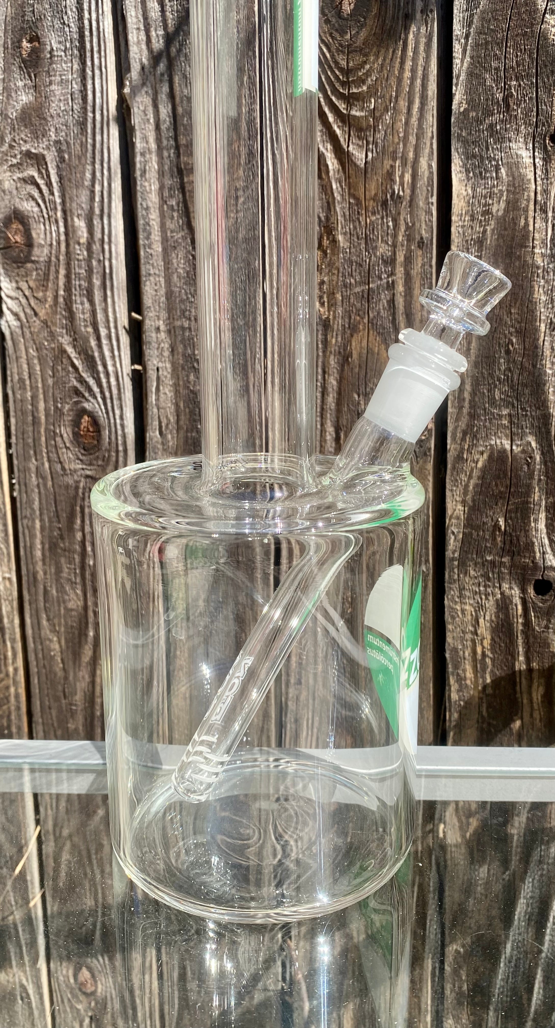Zob 16.5 Inch Straight Tube with 110mm Base and 38mm Mouthpiece 45 Degree Green & White Label