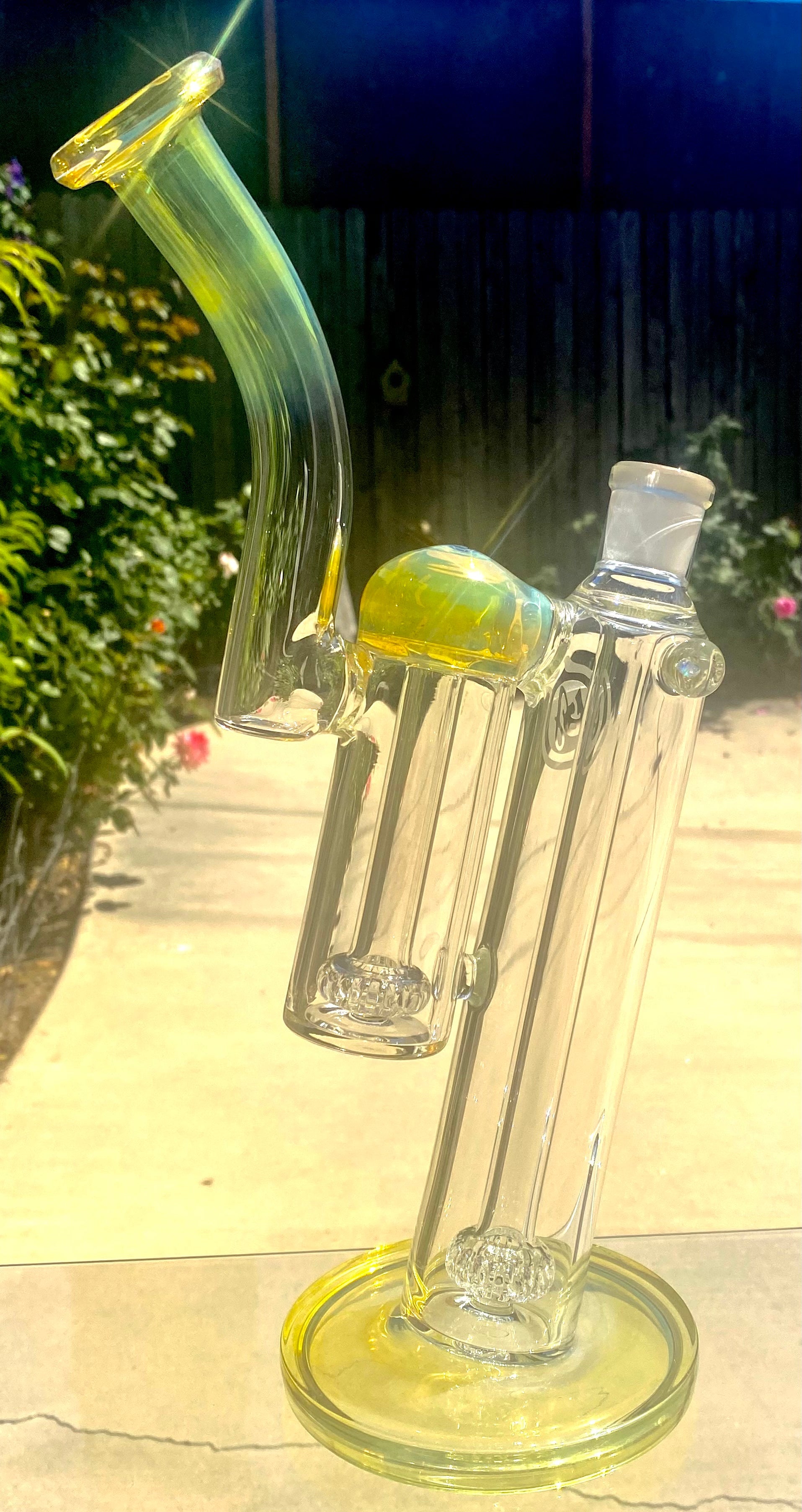 OJ Flame Fumed Showerhead Double Bubbler