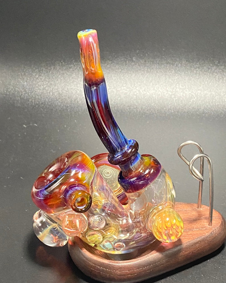 B $ Glass Amber Purple Sherlock - Fully Worked - TheSmokeyMcPotz Collection 