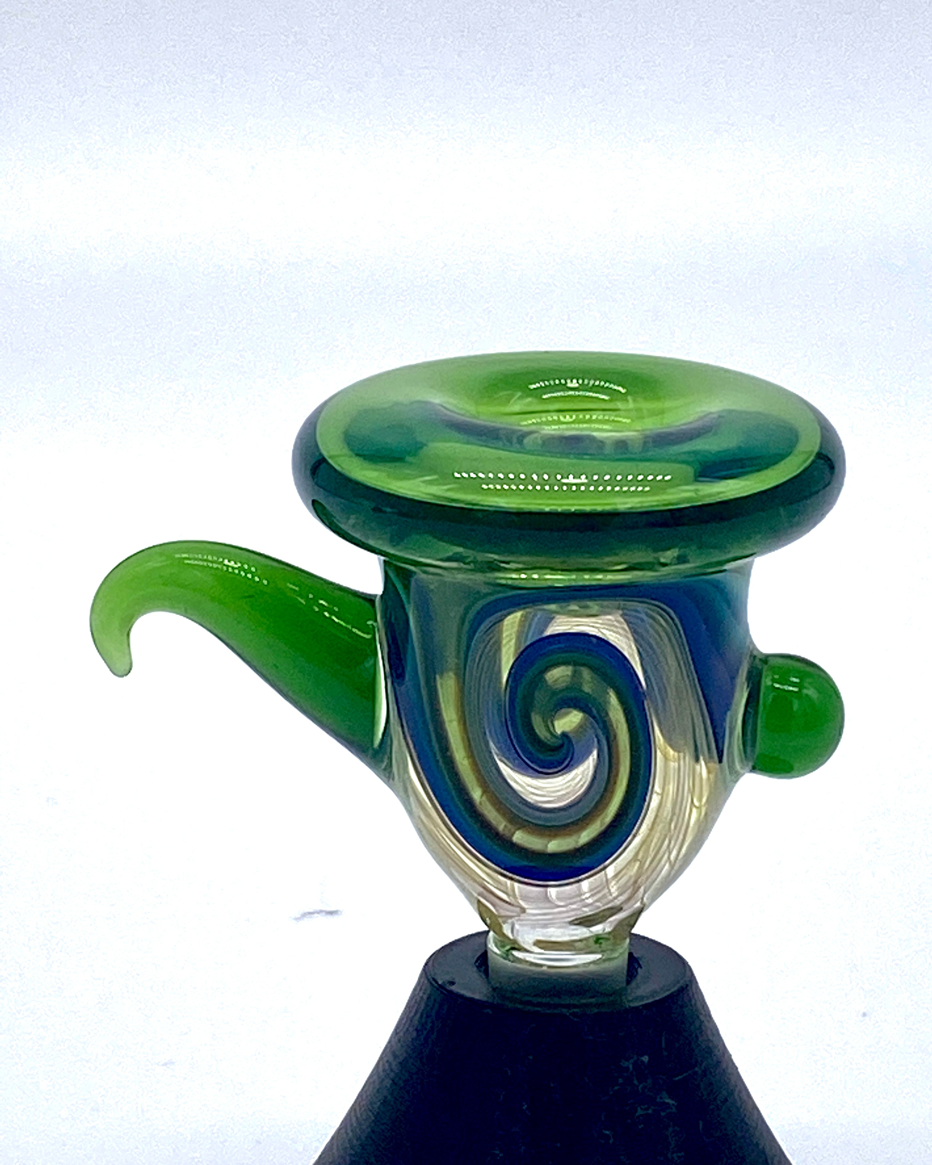 Gasp One Plantphibian & Fumed 10mm Single Hole Slide - TheSmokeyMcPotz Collection 