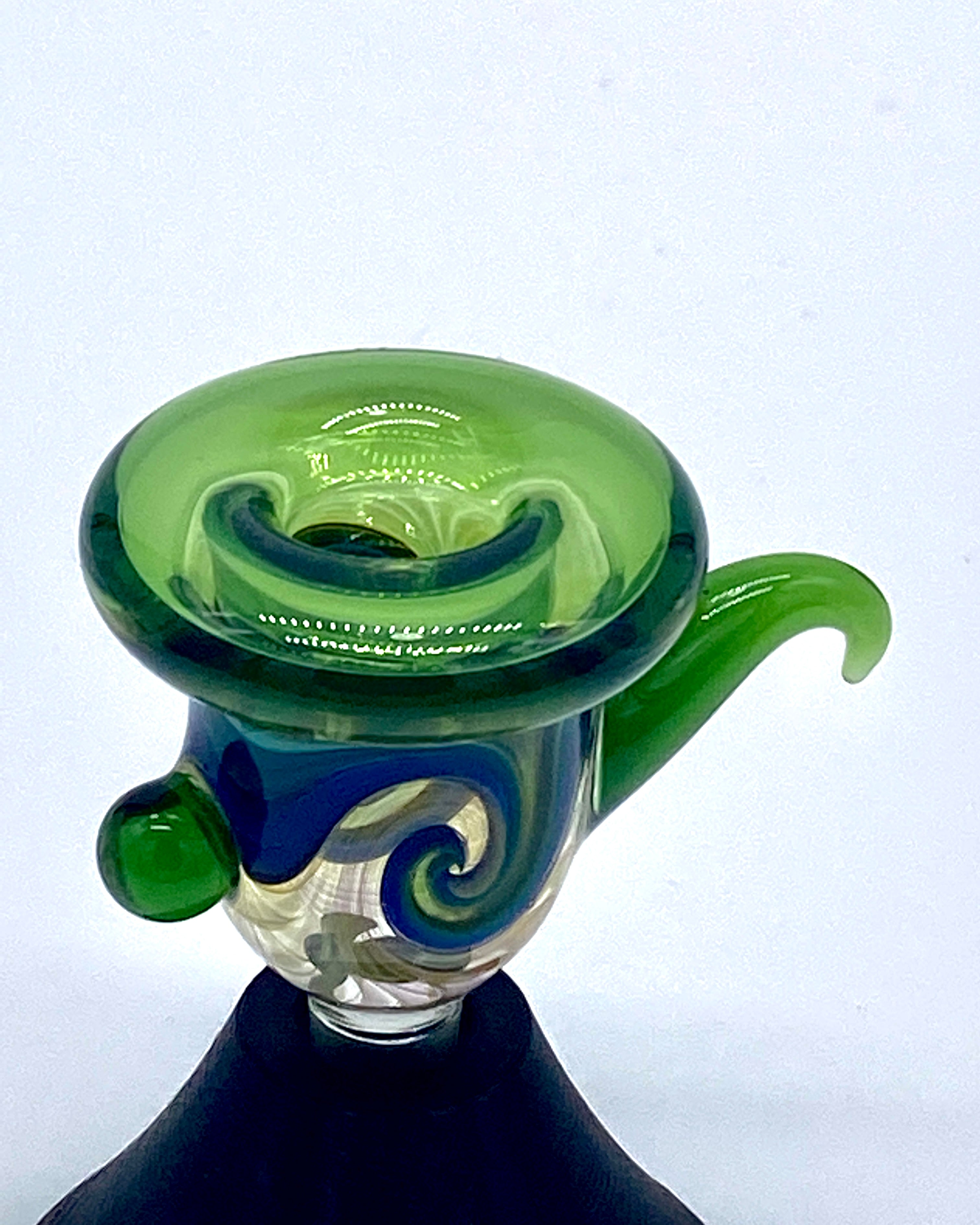 Gasp One Plantphibian & Fumed 10mm Single Hole Slide - TheSmokeyMcPotz Collection 