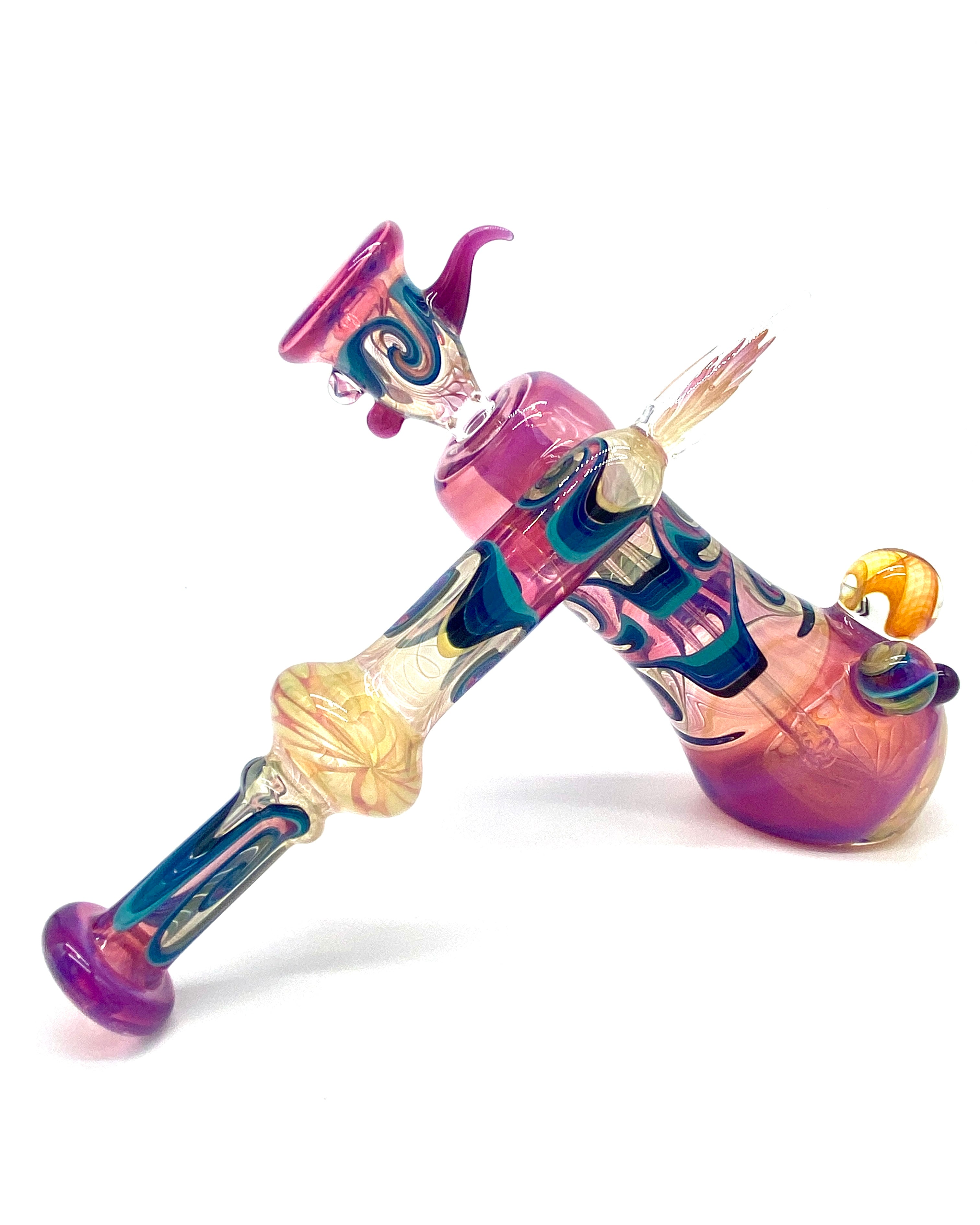 Gasp One Royal Jelly, Stargazer & Fumed Side-Car 14mm Dewar Bubbler w/ Matching Slide - TheSmokeyMcPotz Collection 