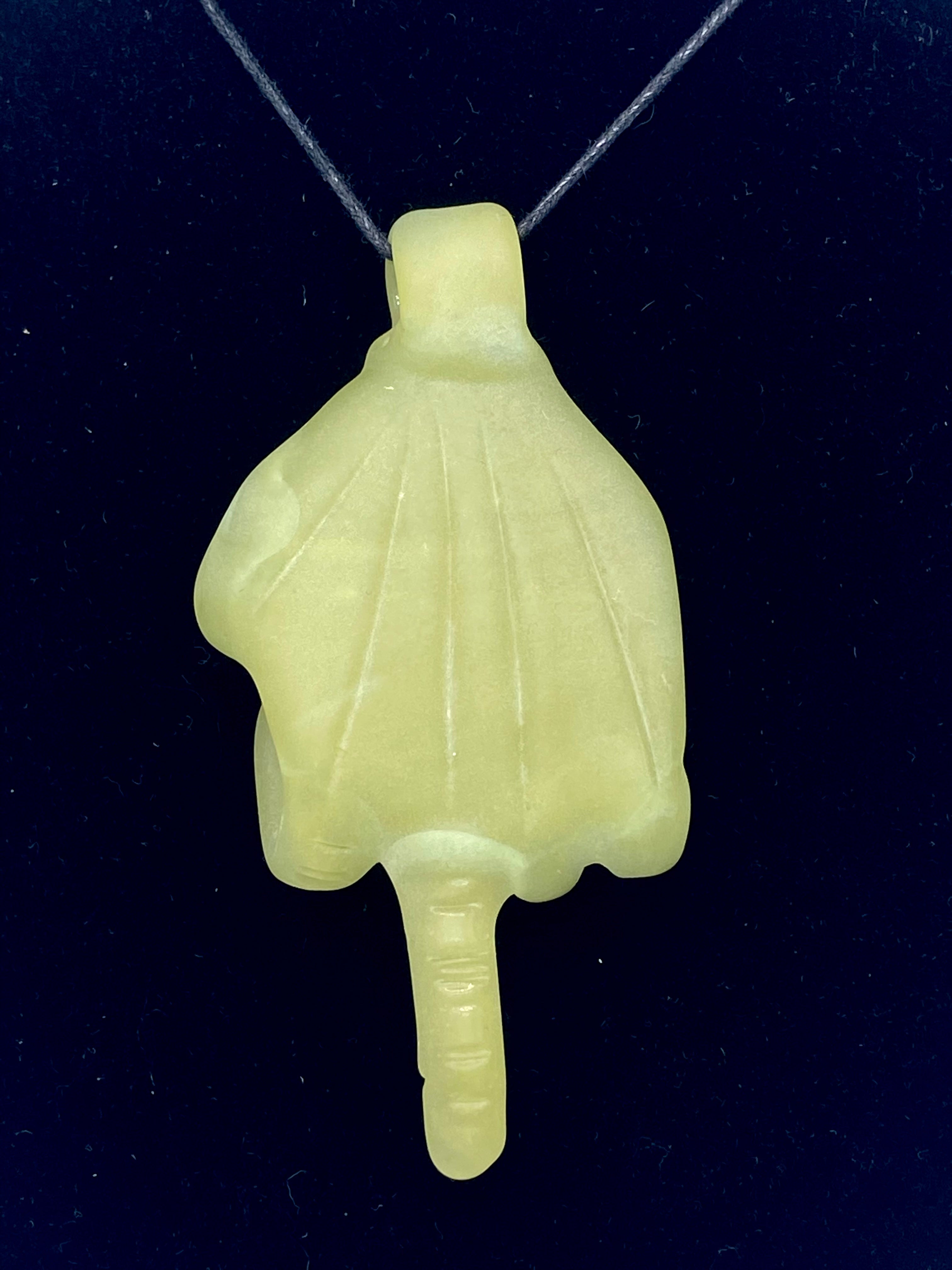 Eka Glass Dense Milky Yoshi CFL Changing Hand Pendant