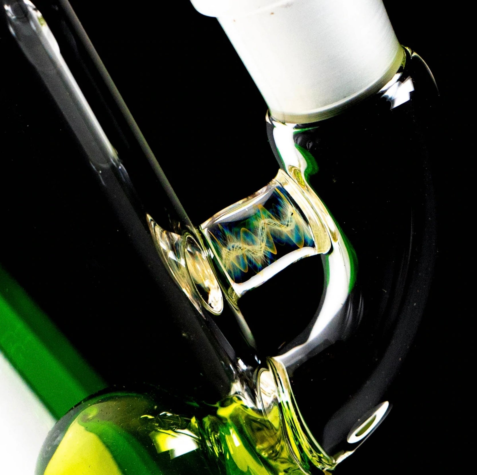 Karl Termini - Worked Straight Tube - White & Transparent Green