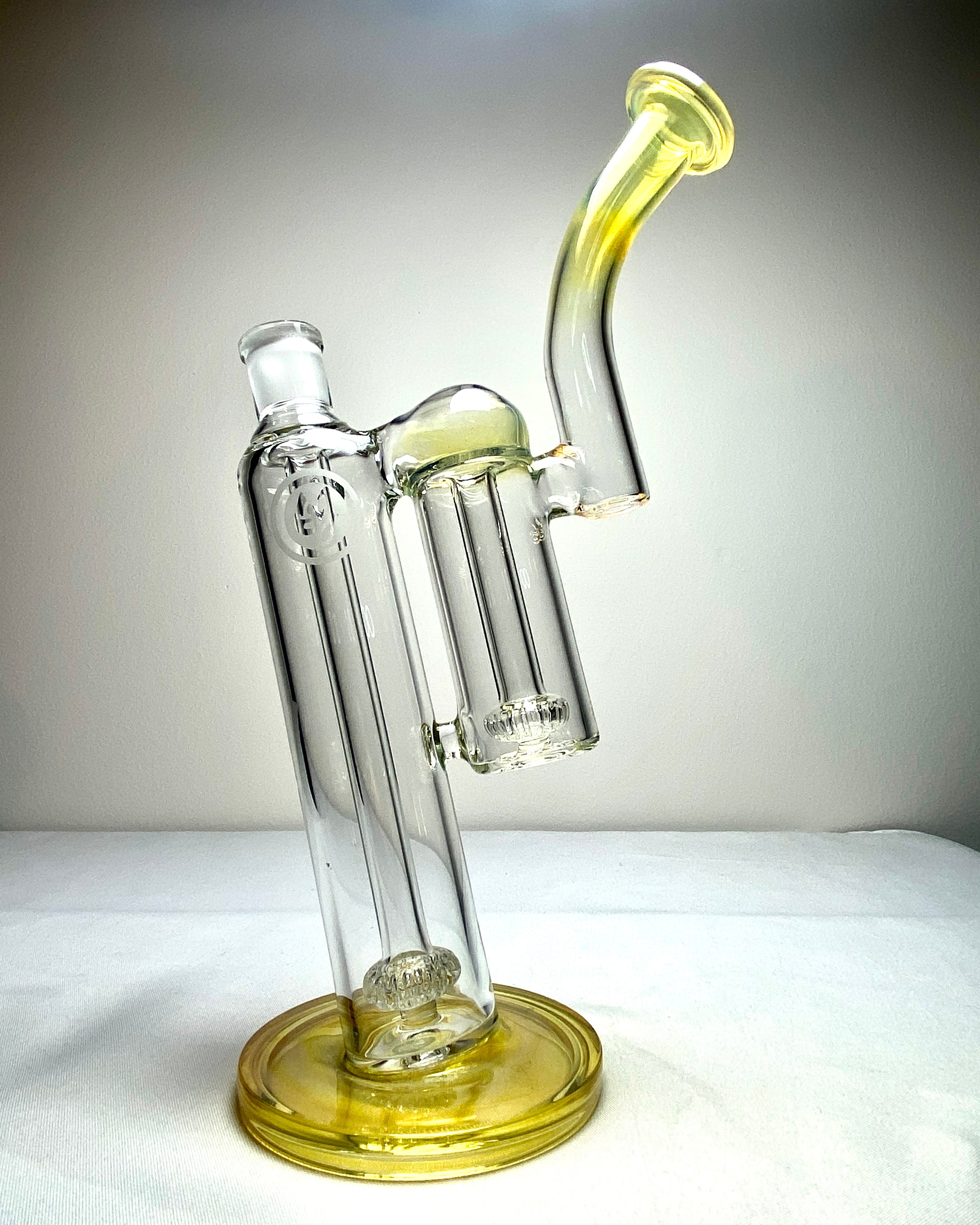 OJ Flame Fumed Showerhead Double Bubbler - TheSmokeyMcPotz Collection 