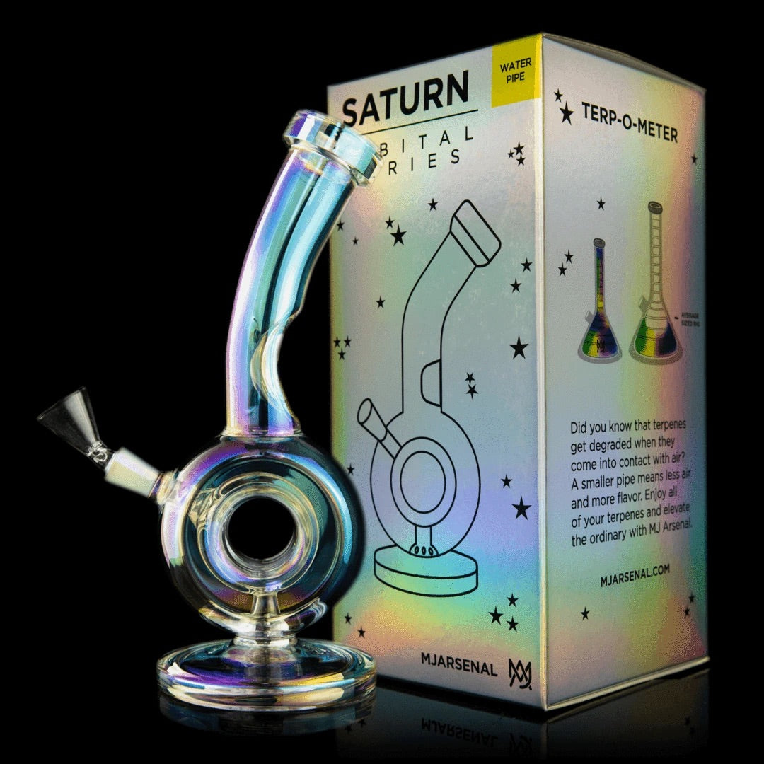 MJ Arsenal Iridescent Saturn Mini Water Pipe - LE