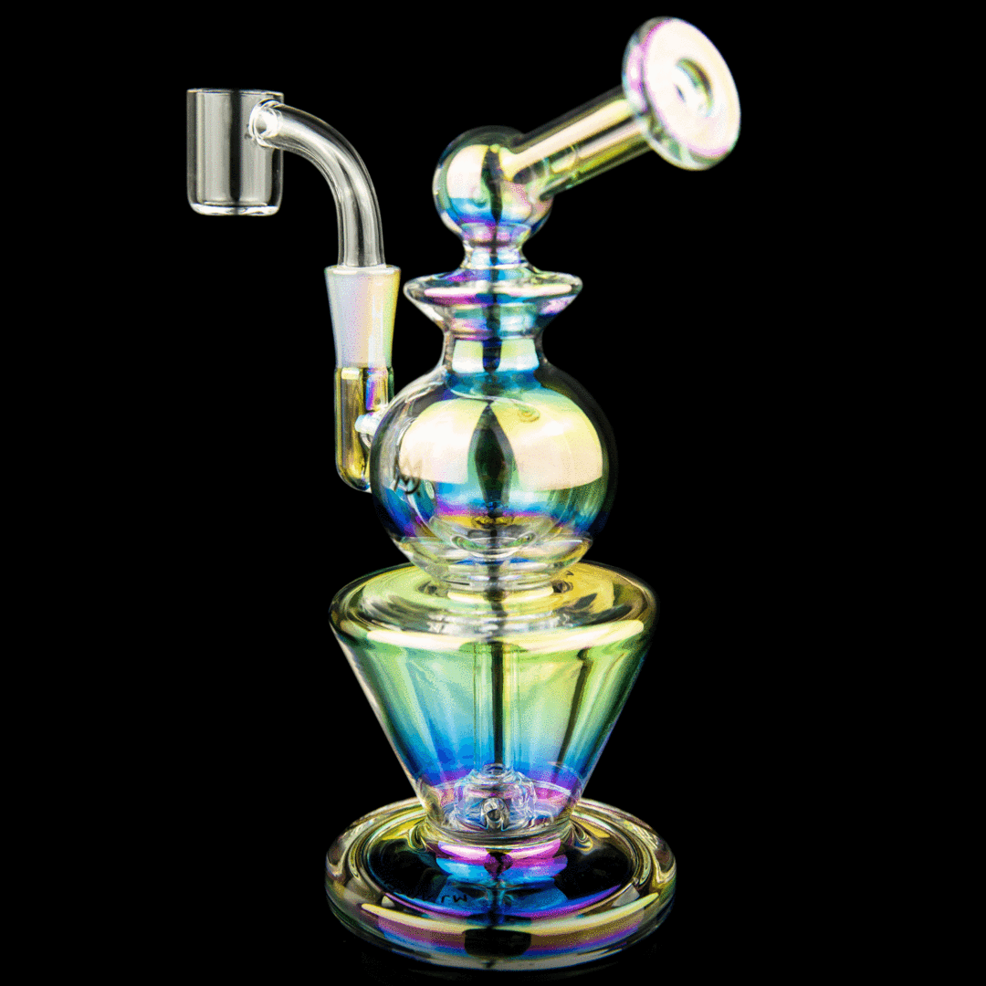 MJ Arsenal Gemini Mini Dab Rig (Orbital Series) LE (Iriedescent) - TheSmokeyMcPotz Collection 