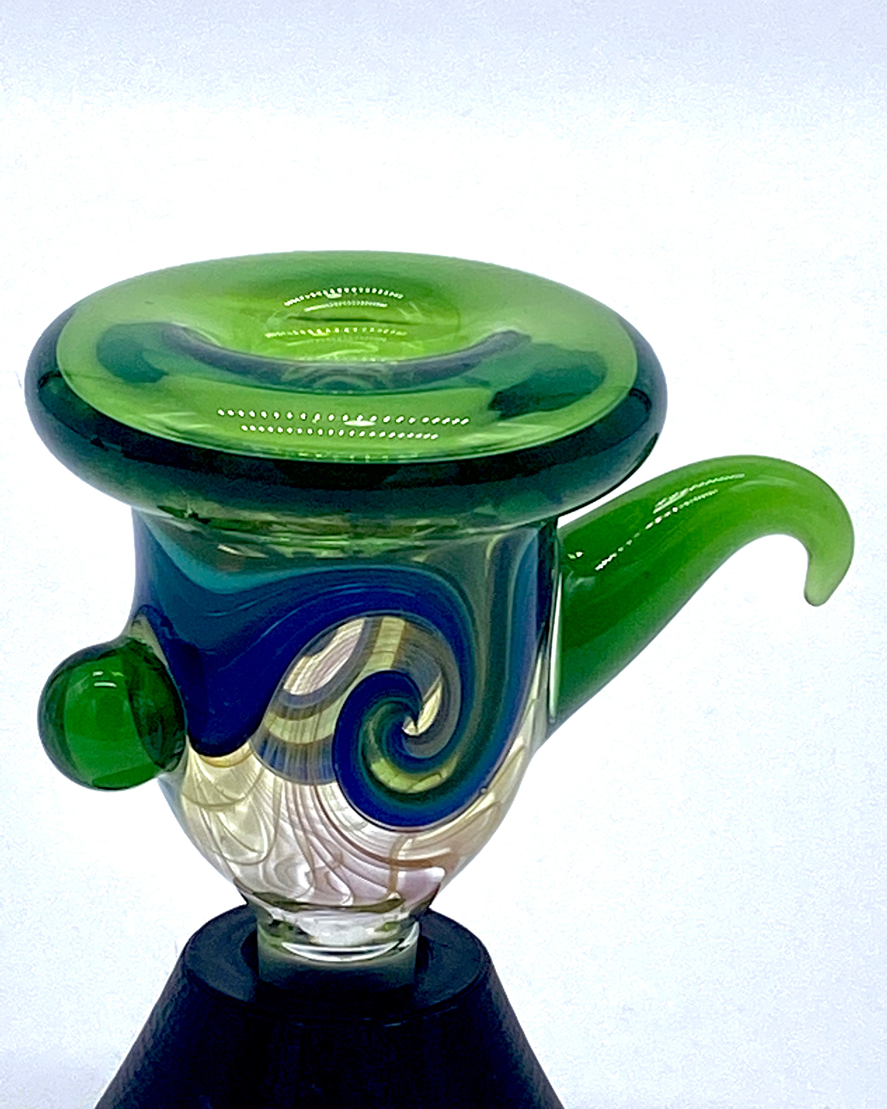 Gasp One Plantphibian & Fumed 10mm Single Hole Slide - TheSmokeyMcPotz Collection 