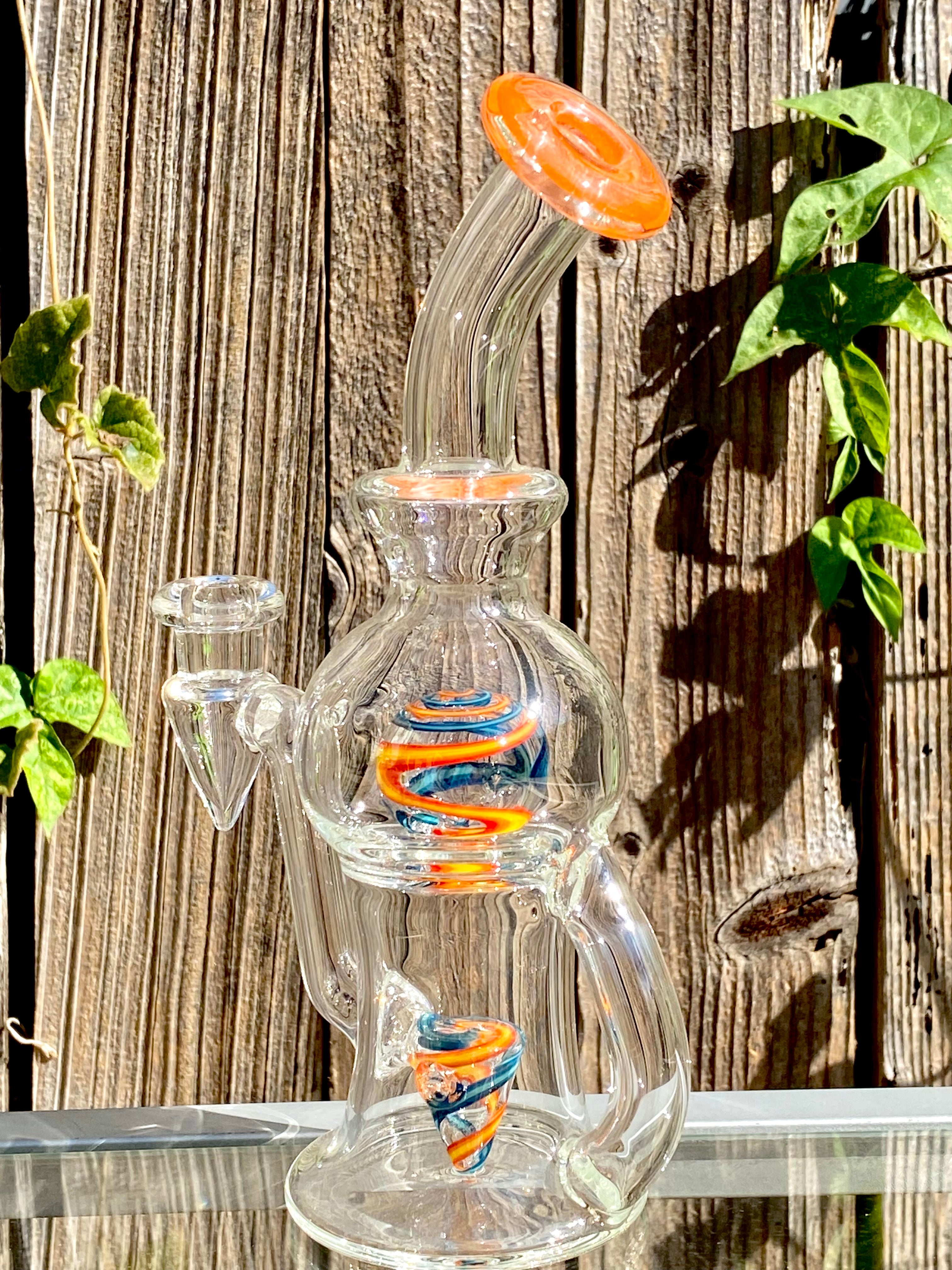Tube Sock Glass Hustle Brain Bubbler Wig Wag Ball Rig Multi-Color