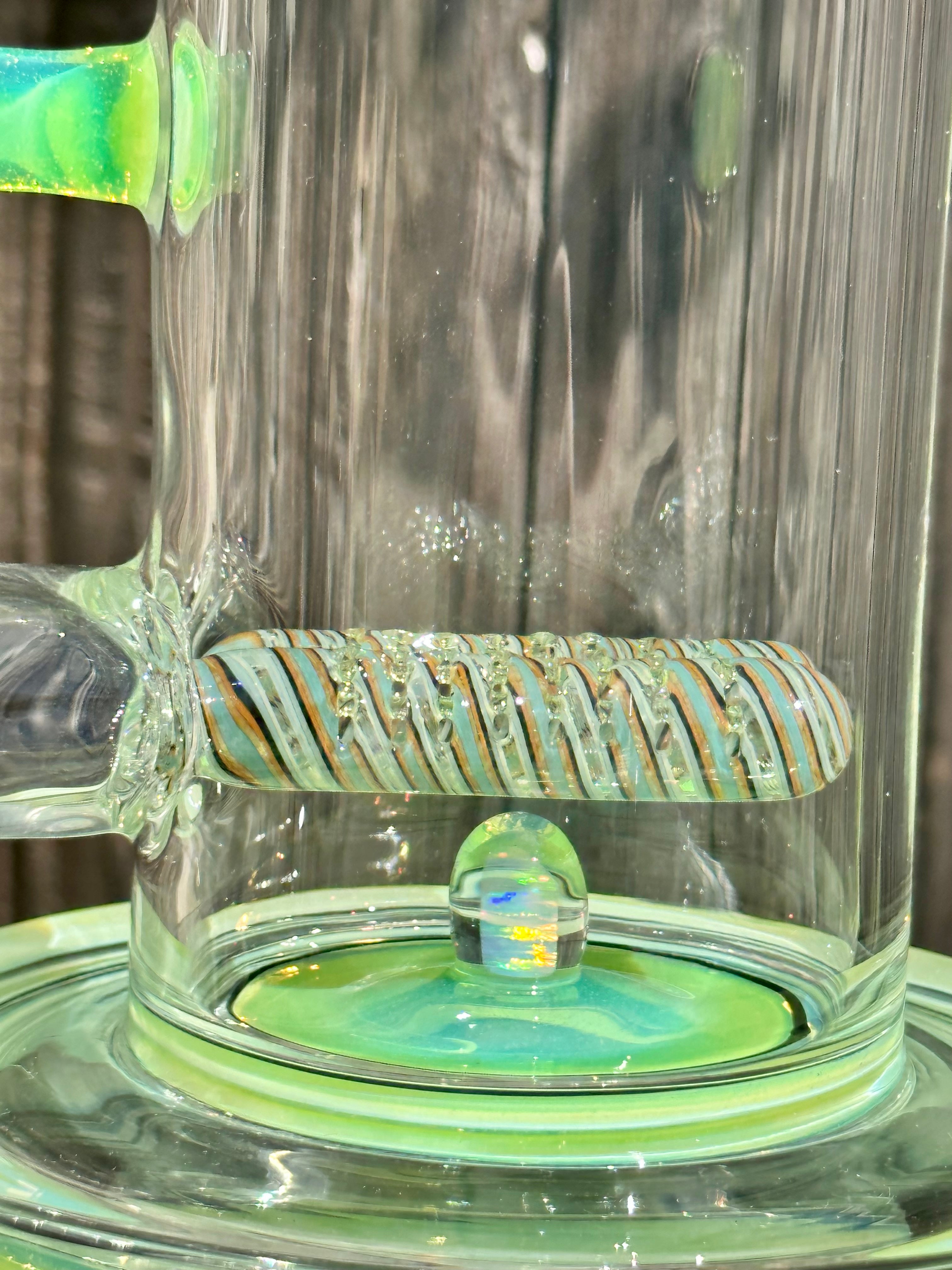 OJ Flame White Slime Wigwag w/ Green Slime Accents Double Grid 75mm can