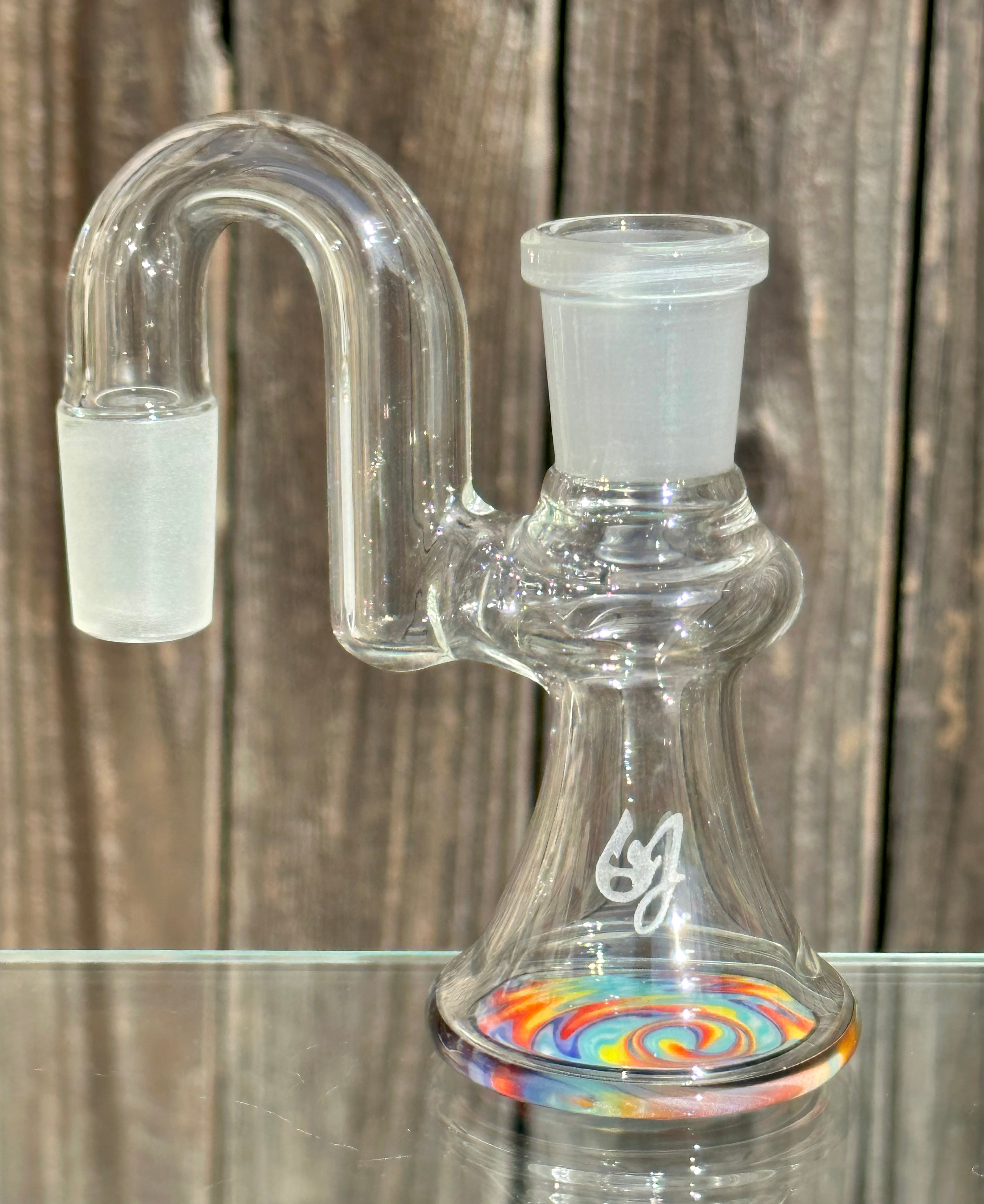 OJ Flame Rainbow Wigwag 18mm 90 Degree Dry Catch