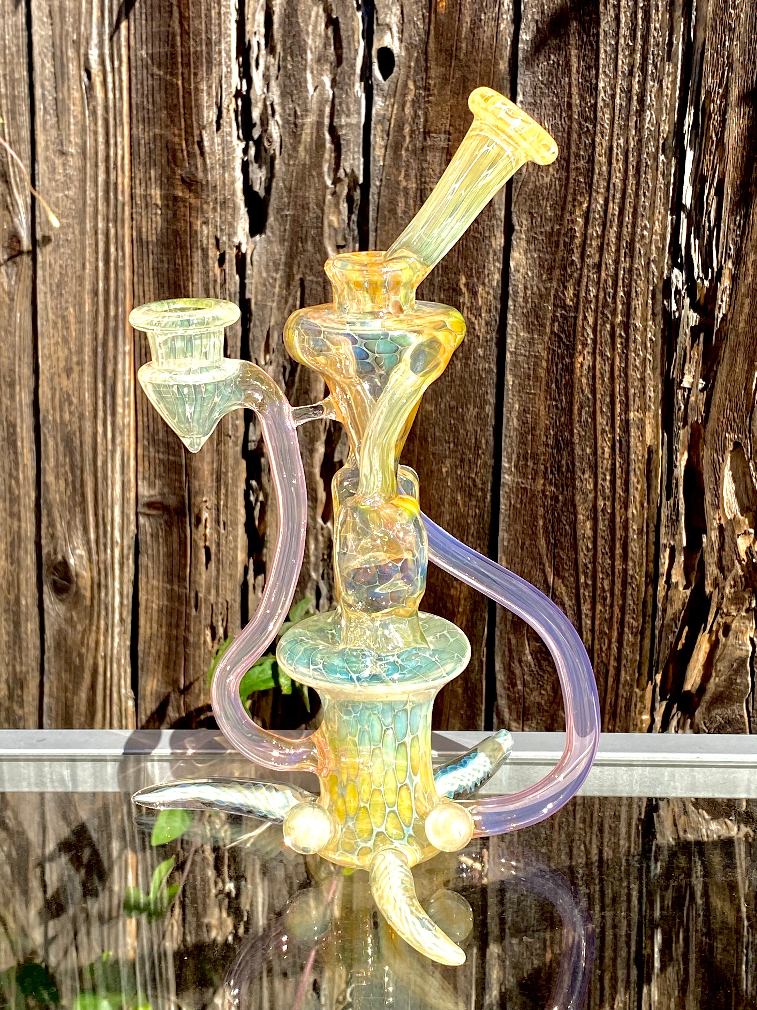 Jakers x Asthmatic Glasstastic Collab Double Uptake Fully Fumed Rig