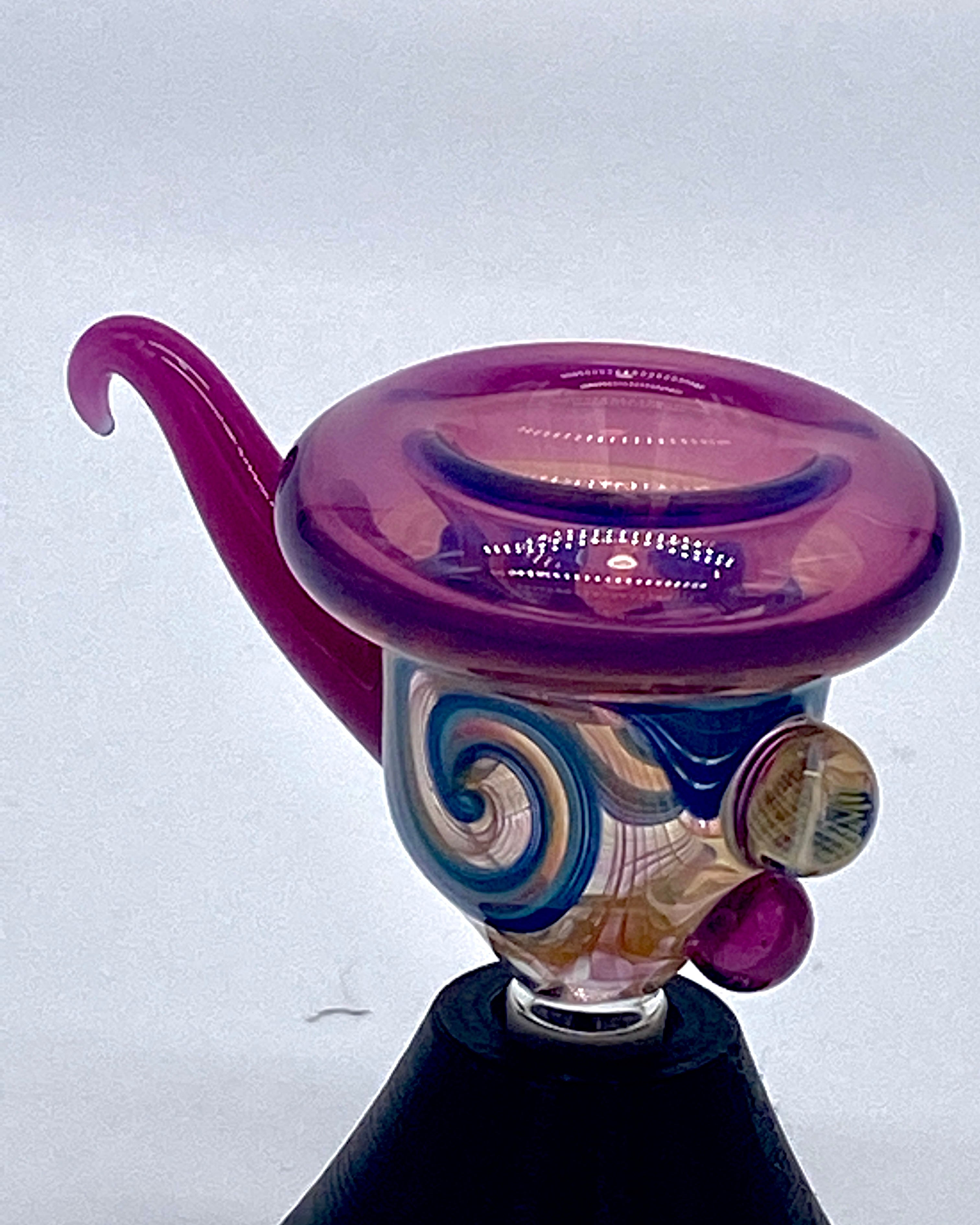 Gasp One Royal Jelly & Fumed 10mm Single Hole Slide - TheSmokeyMcPotz Collection 
