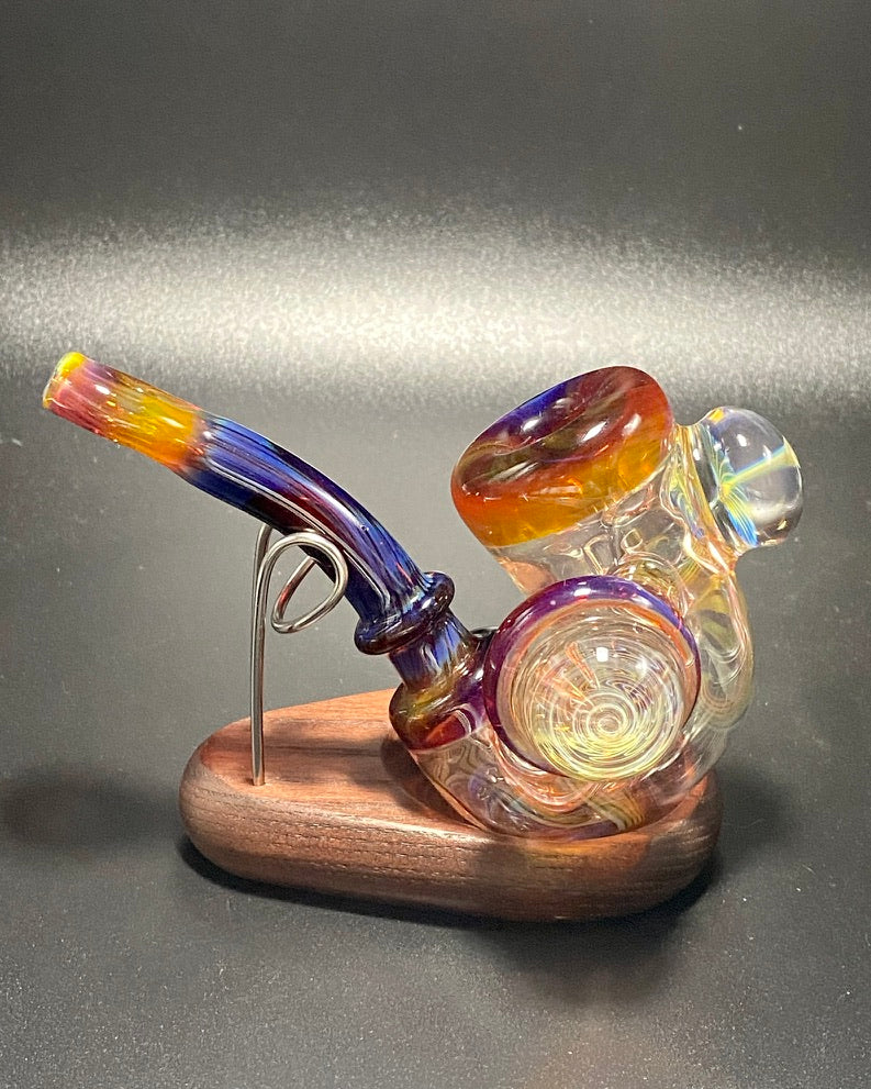 B $ Glass Amber Purple Sherlock - Fully Worked - TheSmokeyMcPotz Collection 