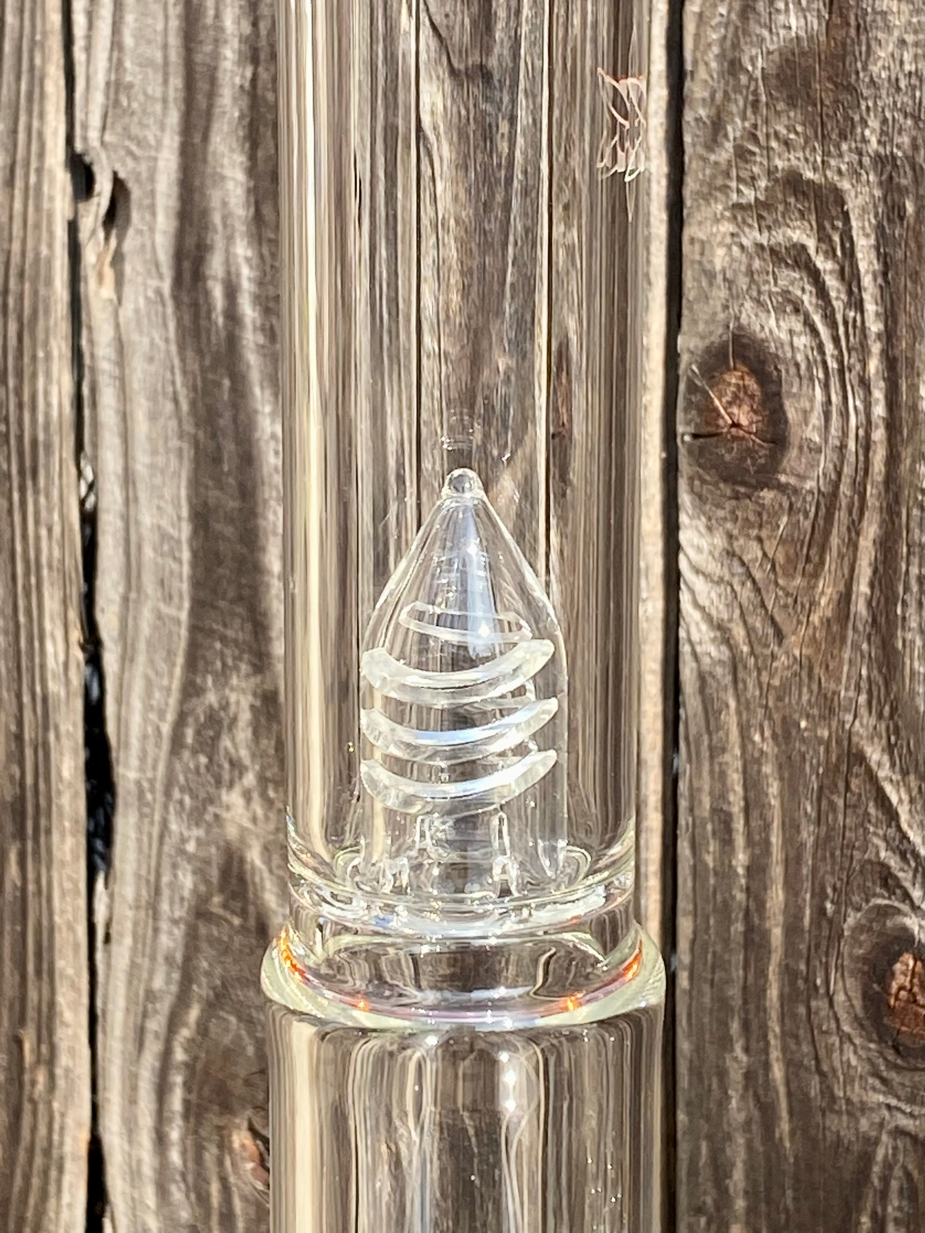 1 of 1 ILL Glass 15" NS Yellow Tube w/ Splash Guard & Zero Rise Dry Catch & Matching Slide