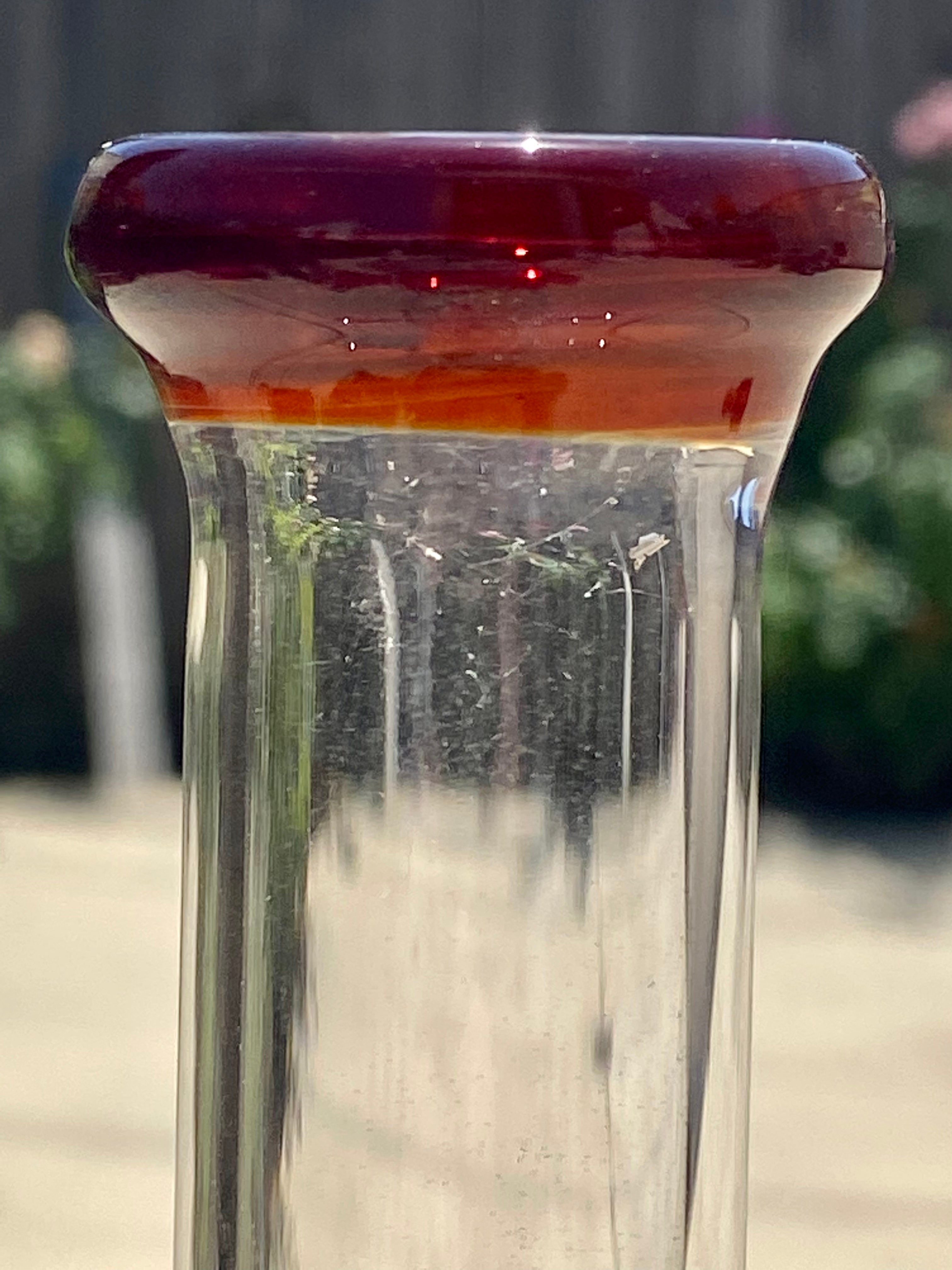 5_3lements Glass Grid to Double Imperial Recycler Amber Purple