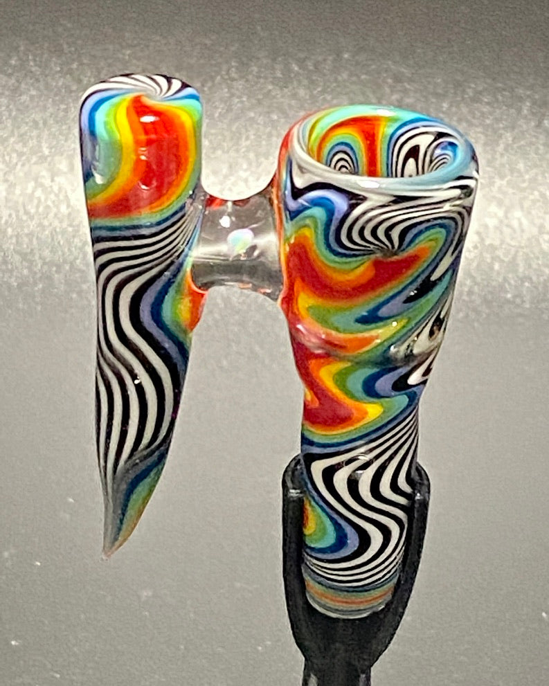 DZ Glass 14mm Fully Worked WigWag With Floating Opal #1 - TheSmokeyMcPotz Collection 