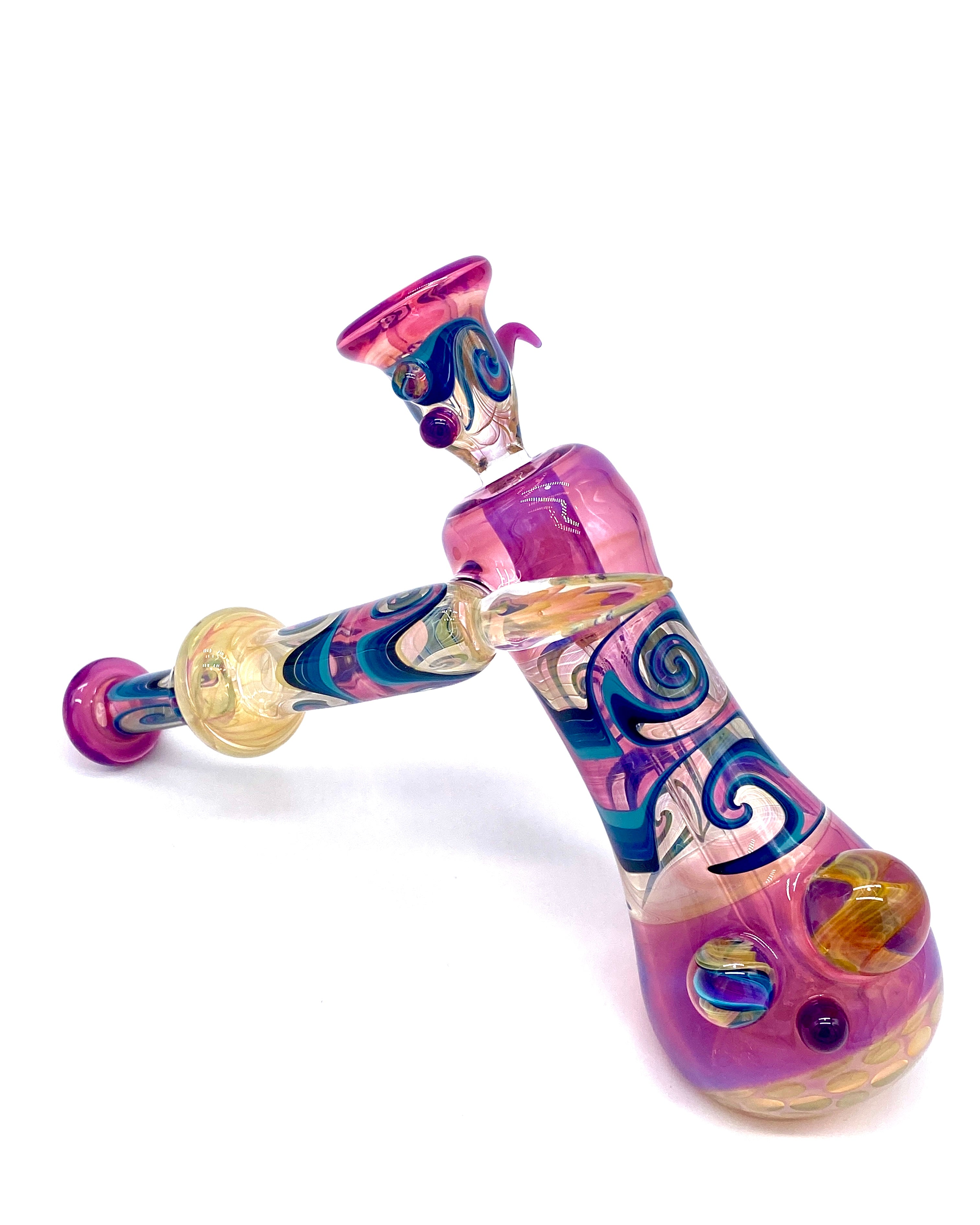 Gasp One Royal Jelly, Stargazer & Fumed Side-Car 14mm Dewar Bubbler w/ Matching Slide - TheSmokeyMcPotz Collection 