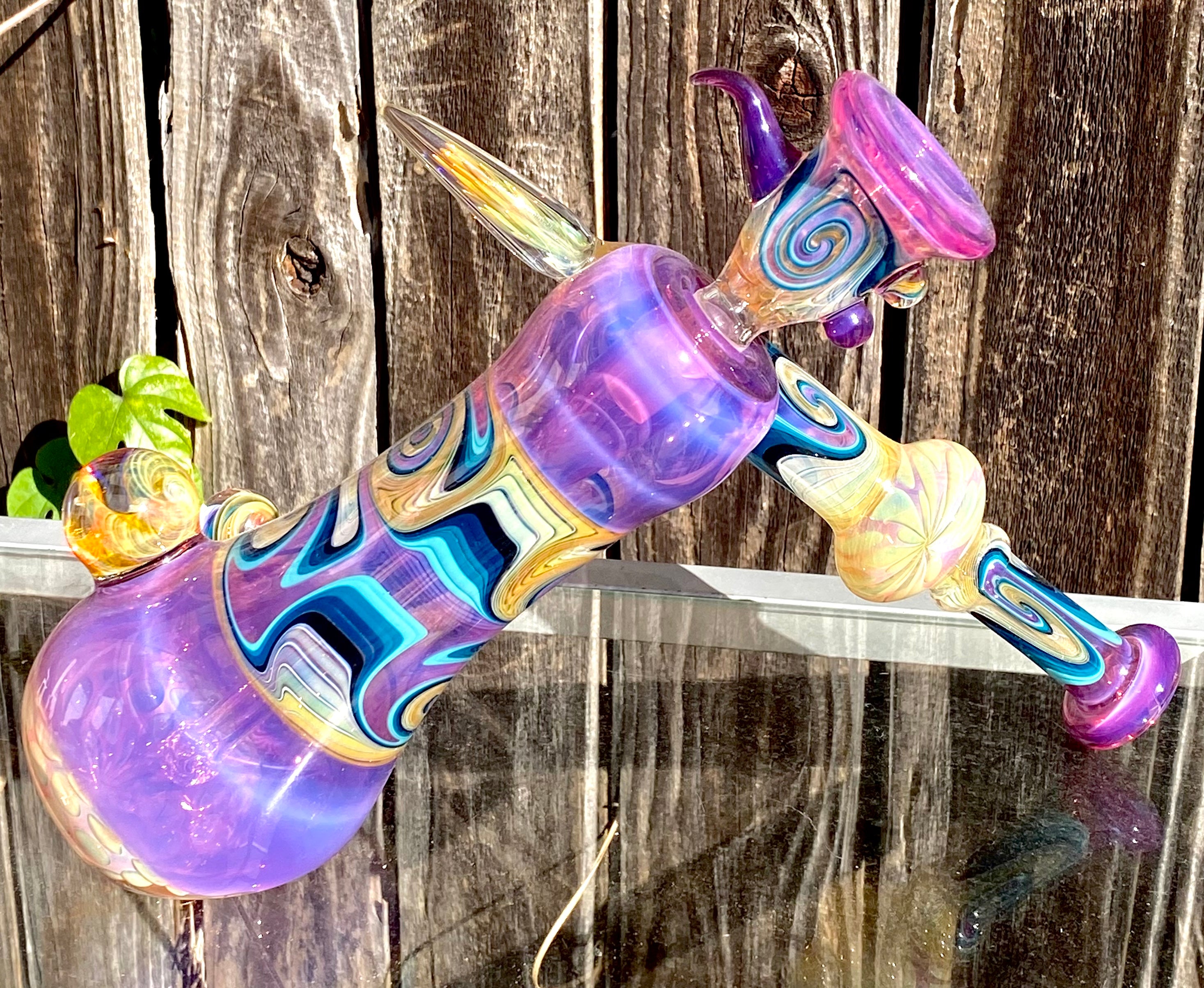 Gasp One Royal Jelly, Stargazer & Fumed Side-Car 14mm Dewar Bubbler w/ Matching Slide