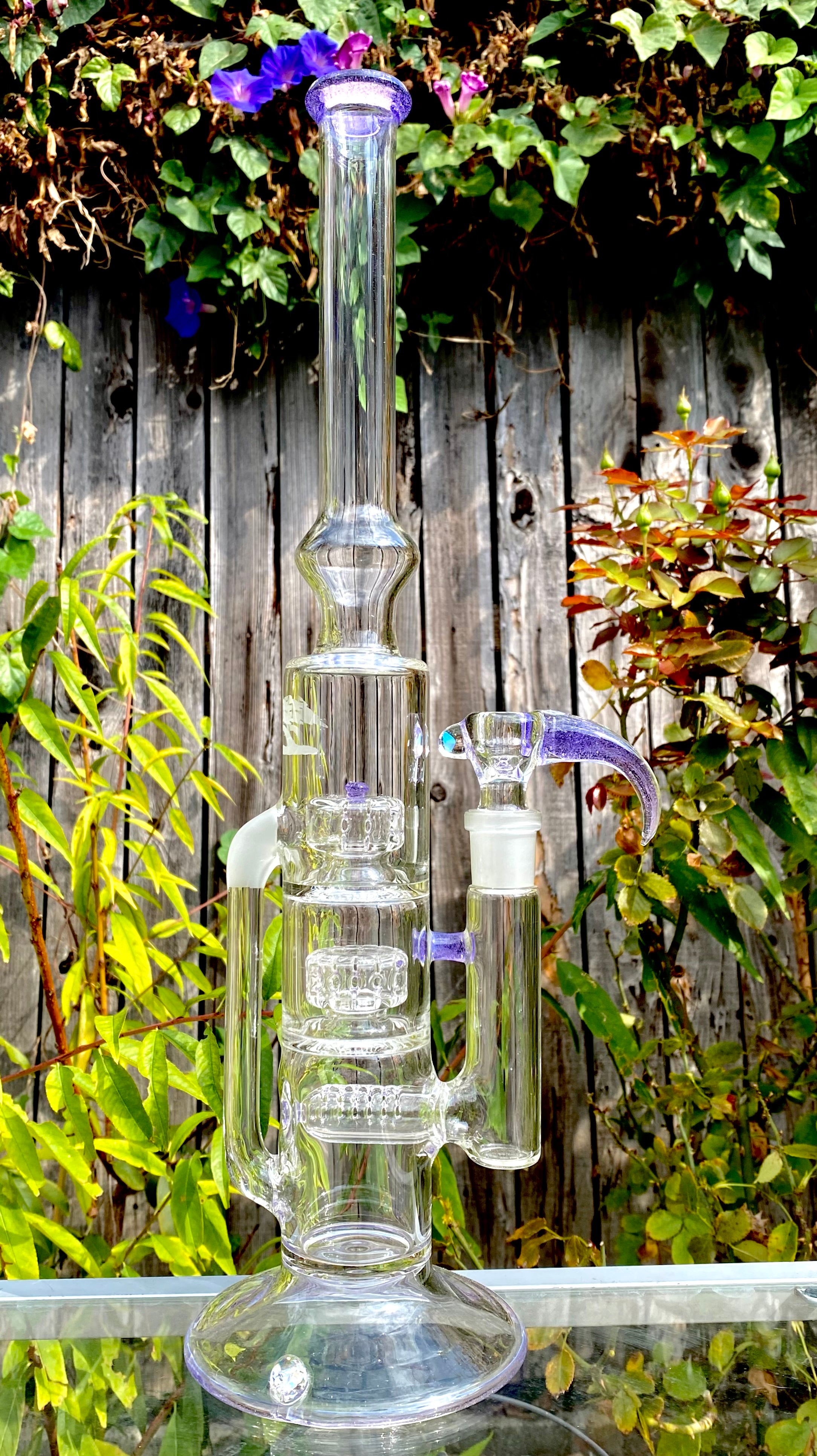 5_3lements Glass Grid to Double Recycler Purple Rain