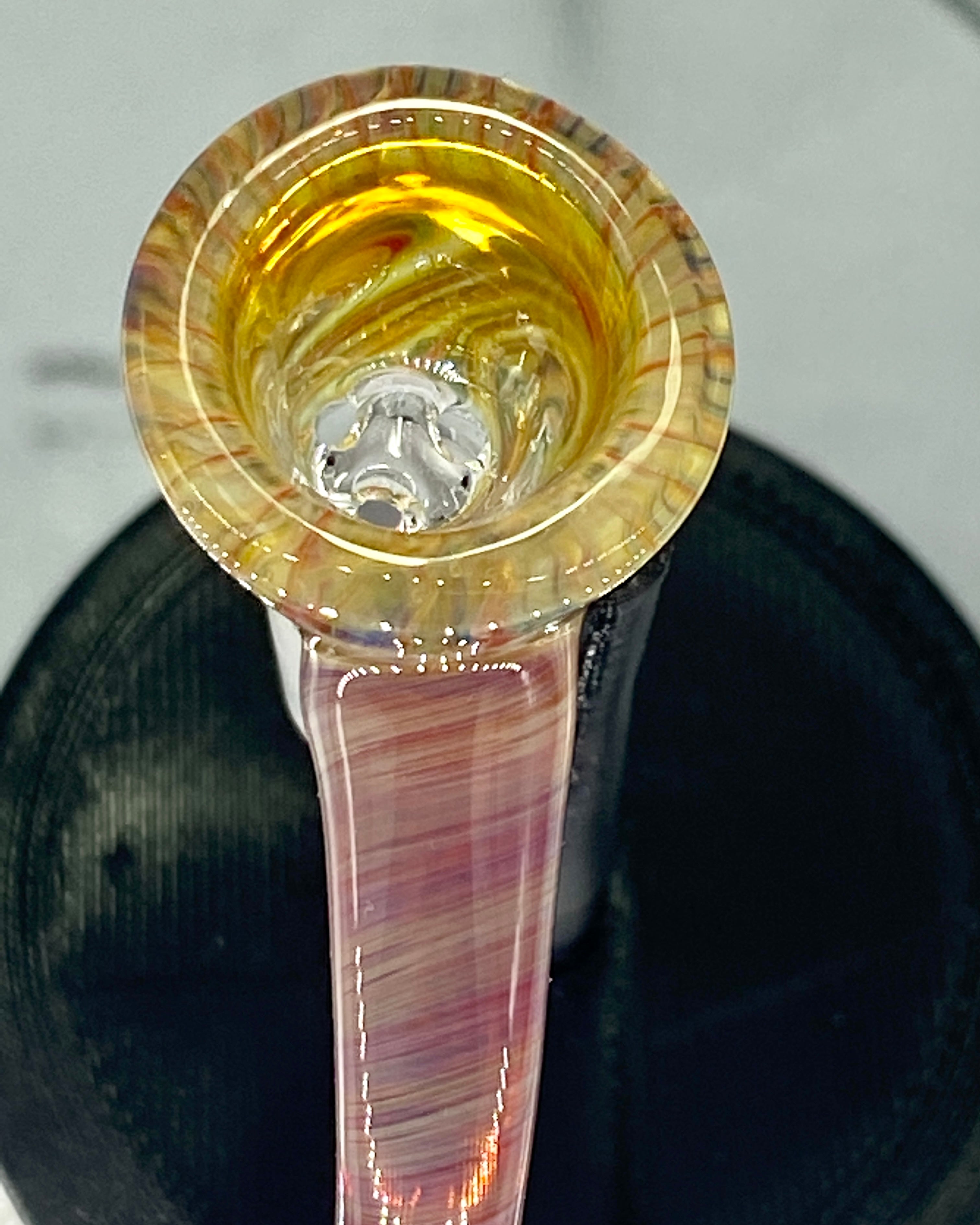 Will Star Multi-Hole Worked Horn Slide 14mm #6 - TheSmokeyMcPotz Collection 