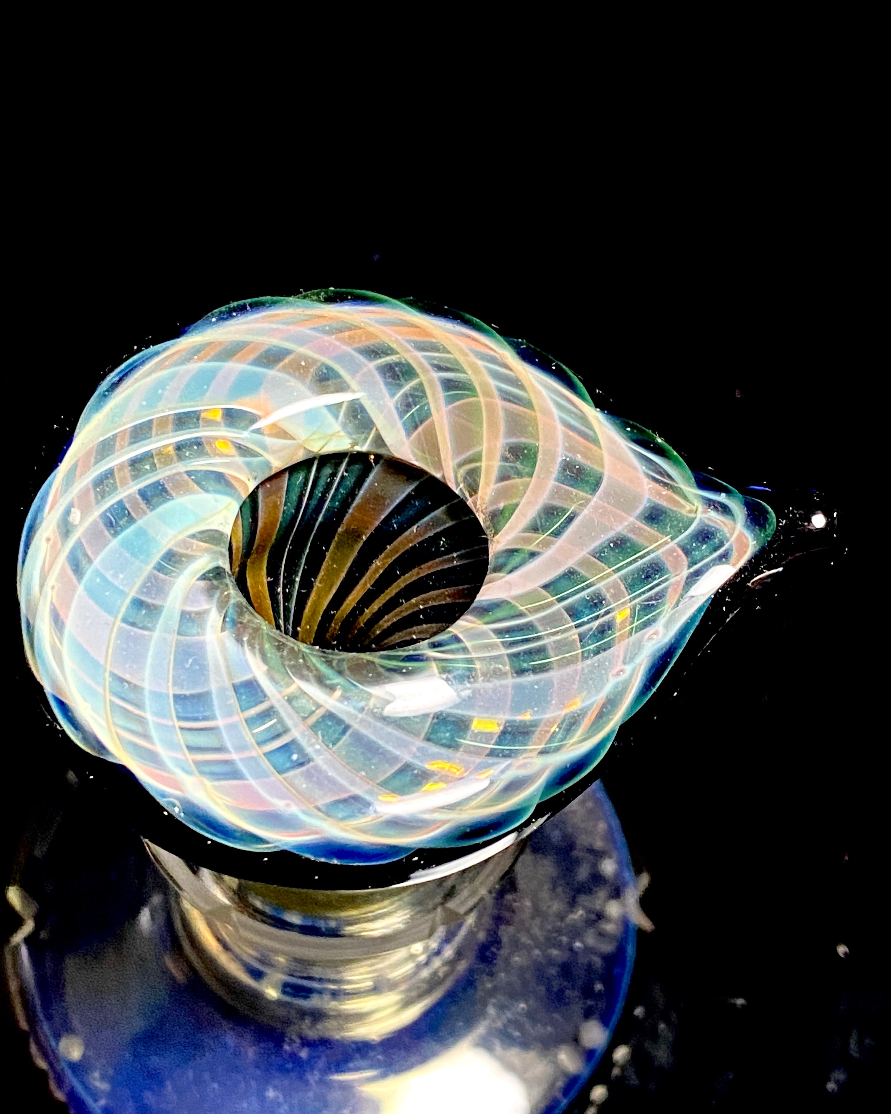 Jhanny Rise Fumed Disc Bowl 14mm #9 - TheSmokeyMcPotz Collection 
