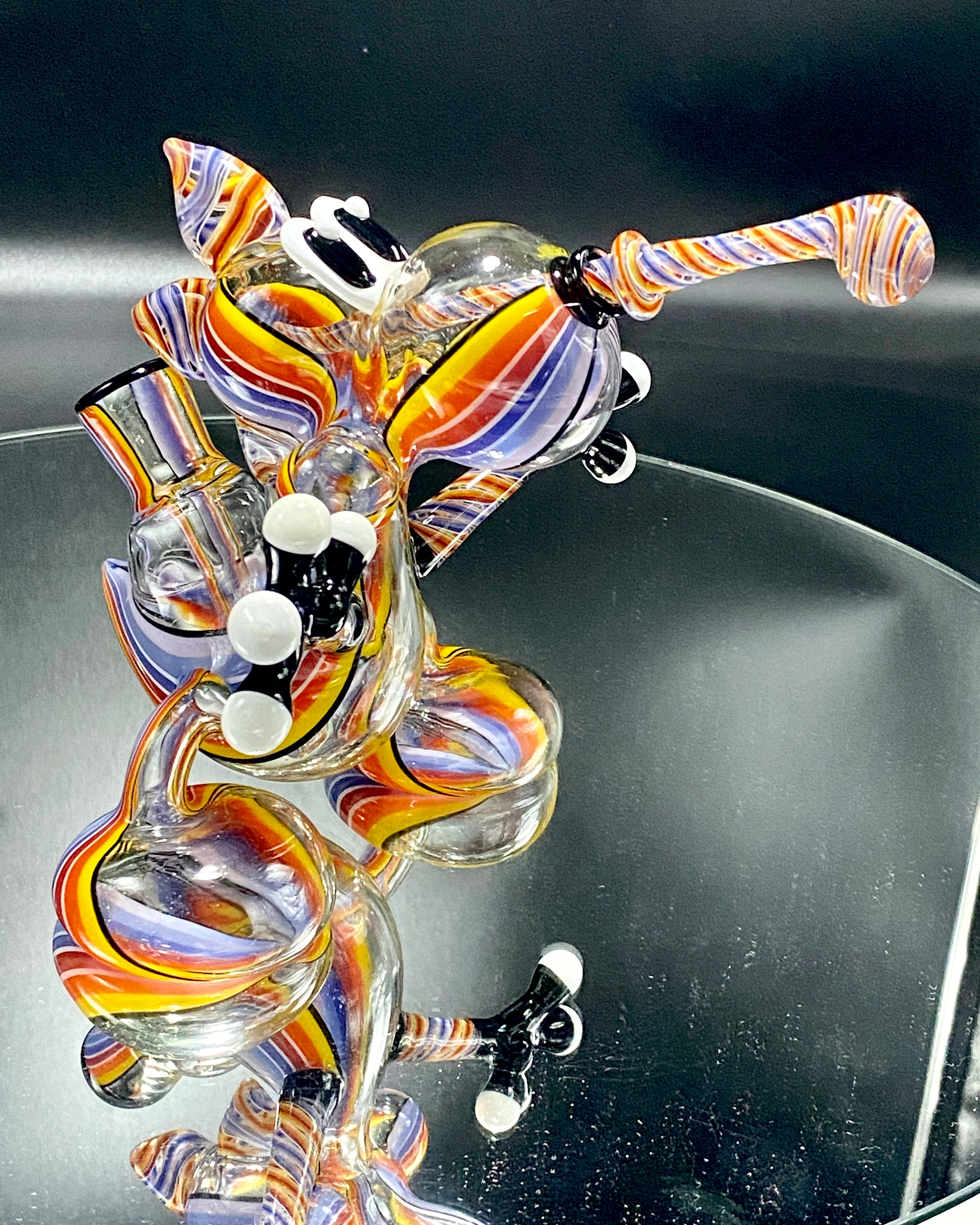 Lee Machine x Global Glassworks Collab Full UV Yoshi 14mm - TheSmokeyMcPotz Collection 