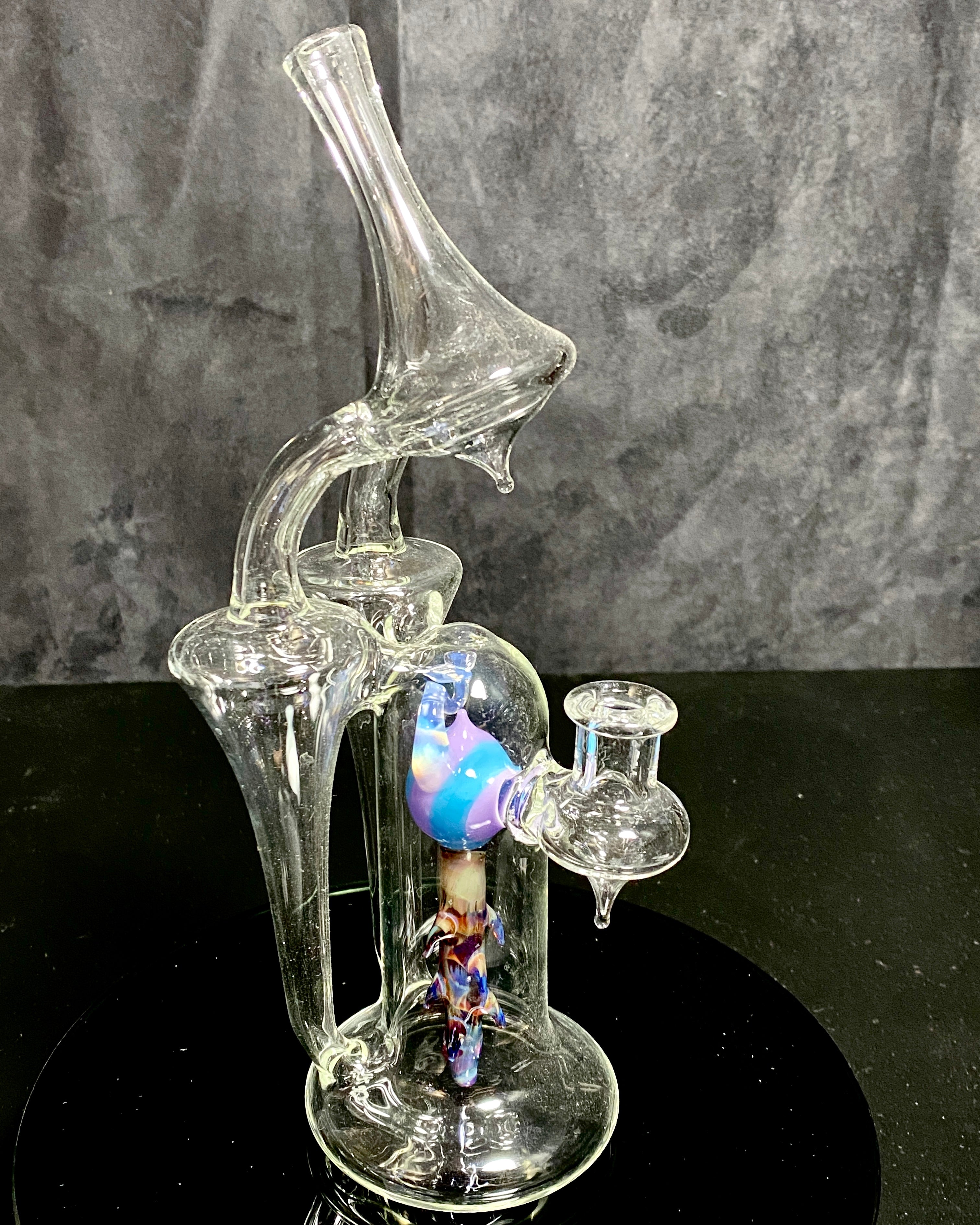Get Funktional Seedling Specimen Double Recycler Blue-Purple 10mm - TheSmokeyMcPotz Collection 