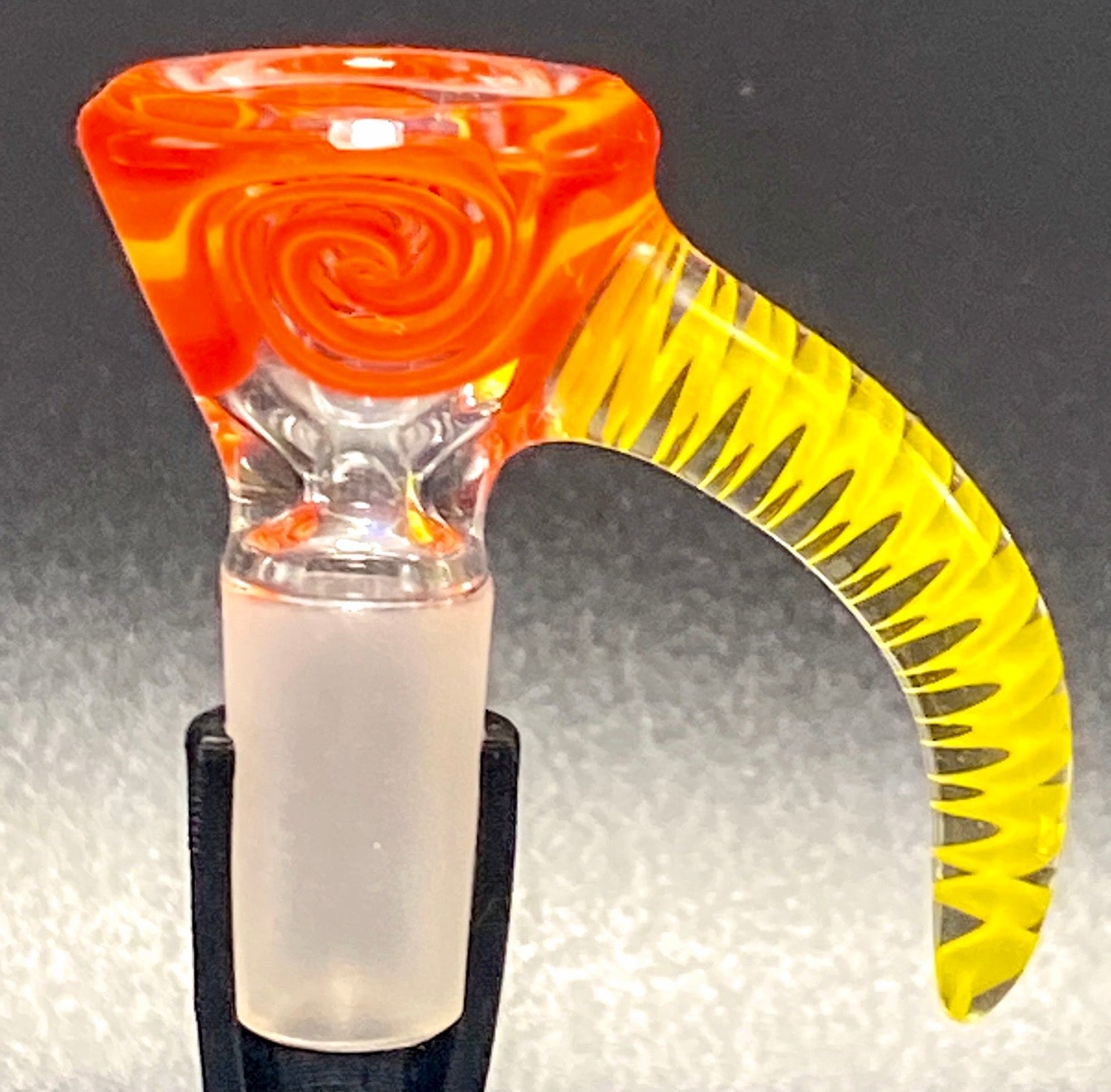 JULIO GLASS WORKED 14mm Single Hole SLIDE - TheSmokeyMcPotz Collection 