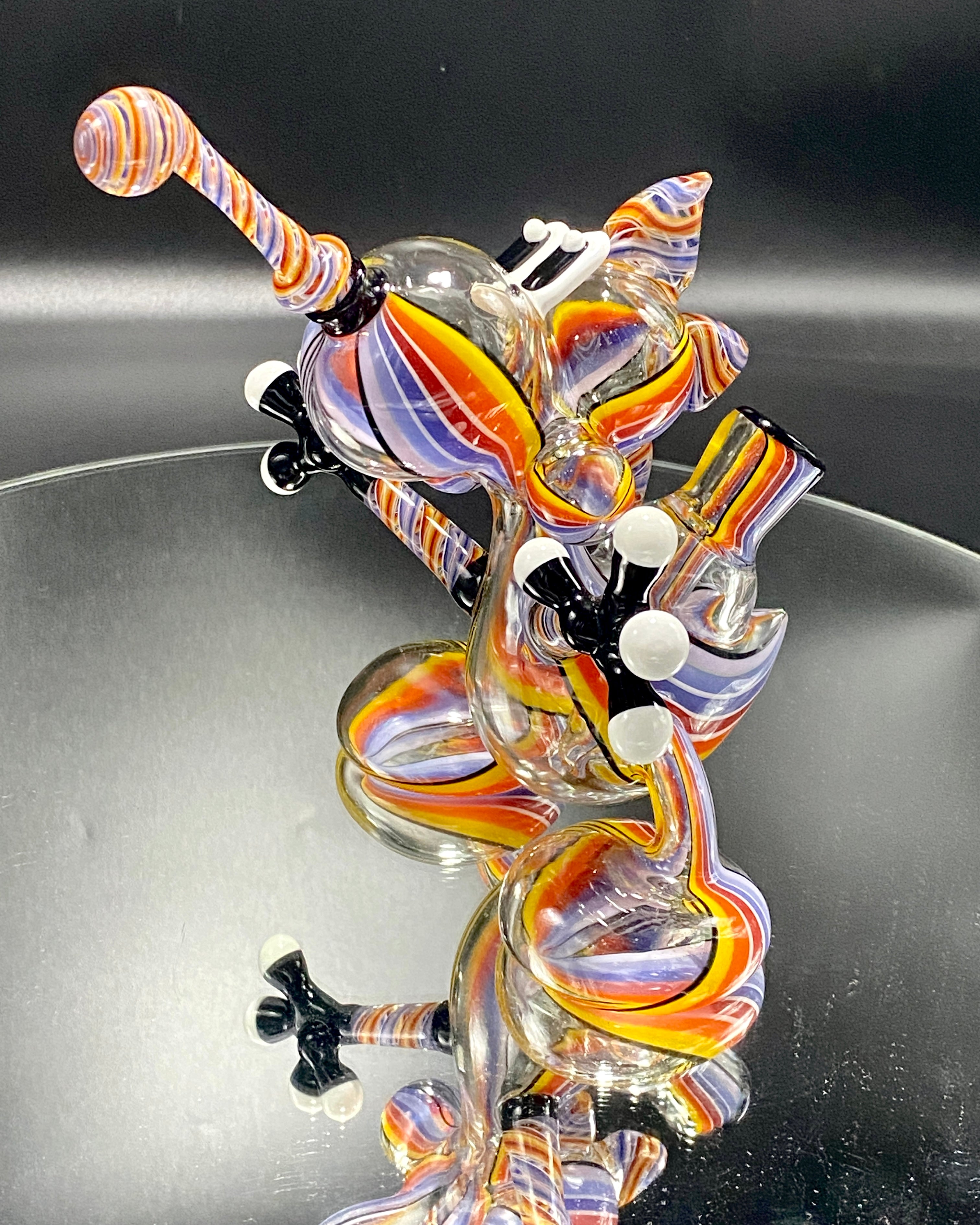 Lee Machine x Global Glassworks Collab Full UV Yoshi 14mm - TheSmokeyMcPotz Collection 