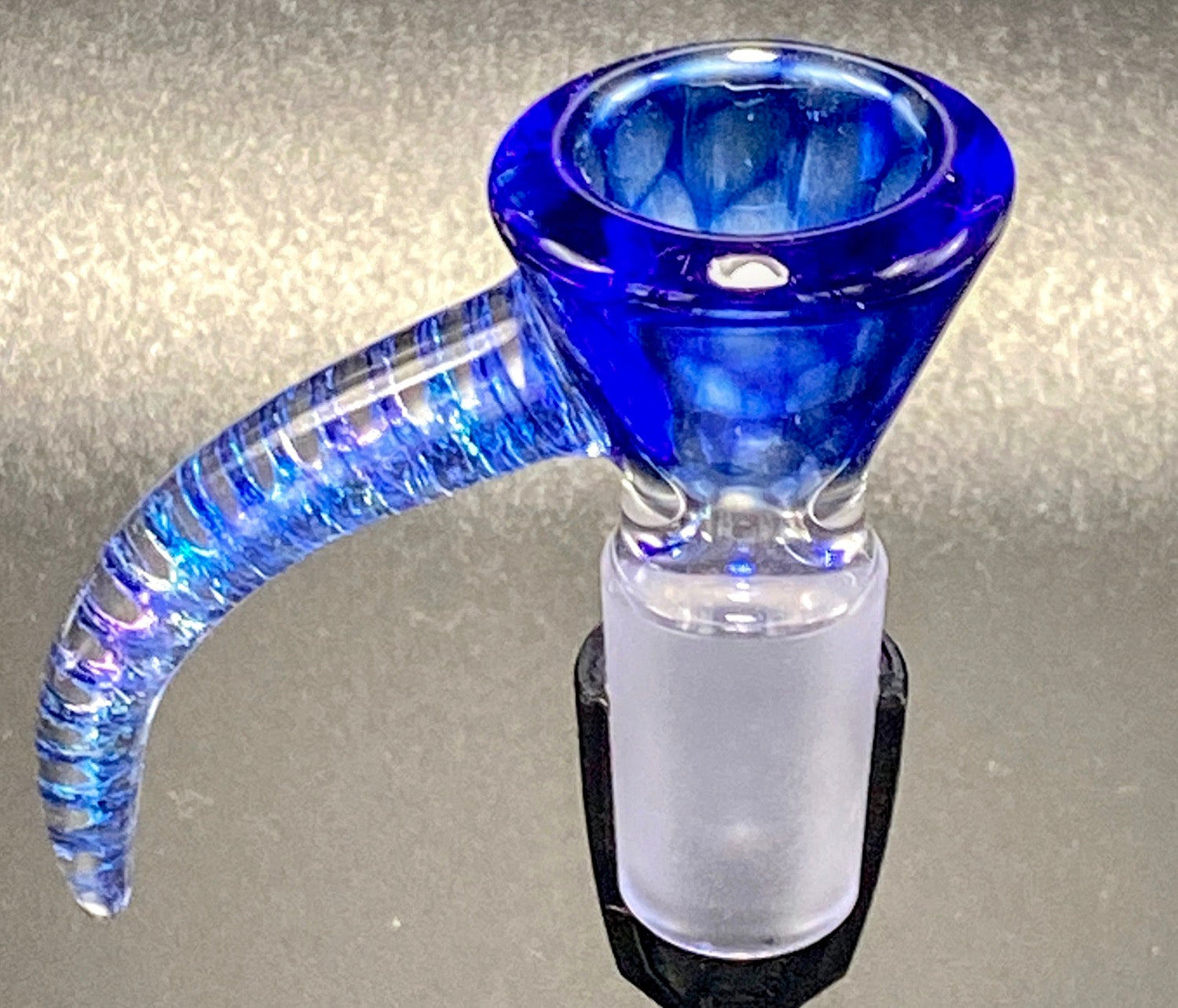 HONEYCOMB 18mm Single Hole SLIDE BY JULIO GLASS - TheSmokeyMcPotz Collection 