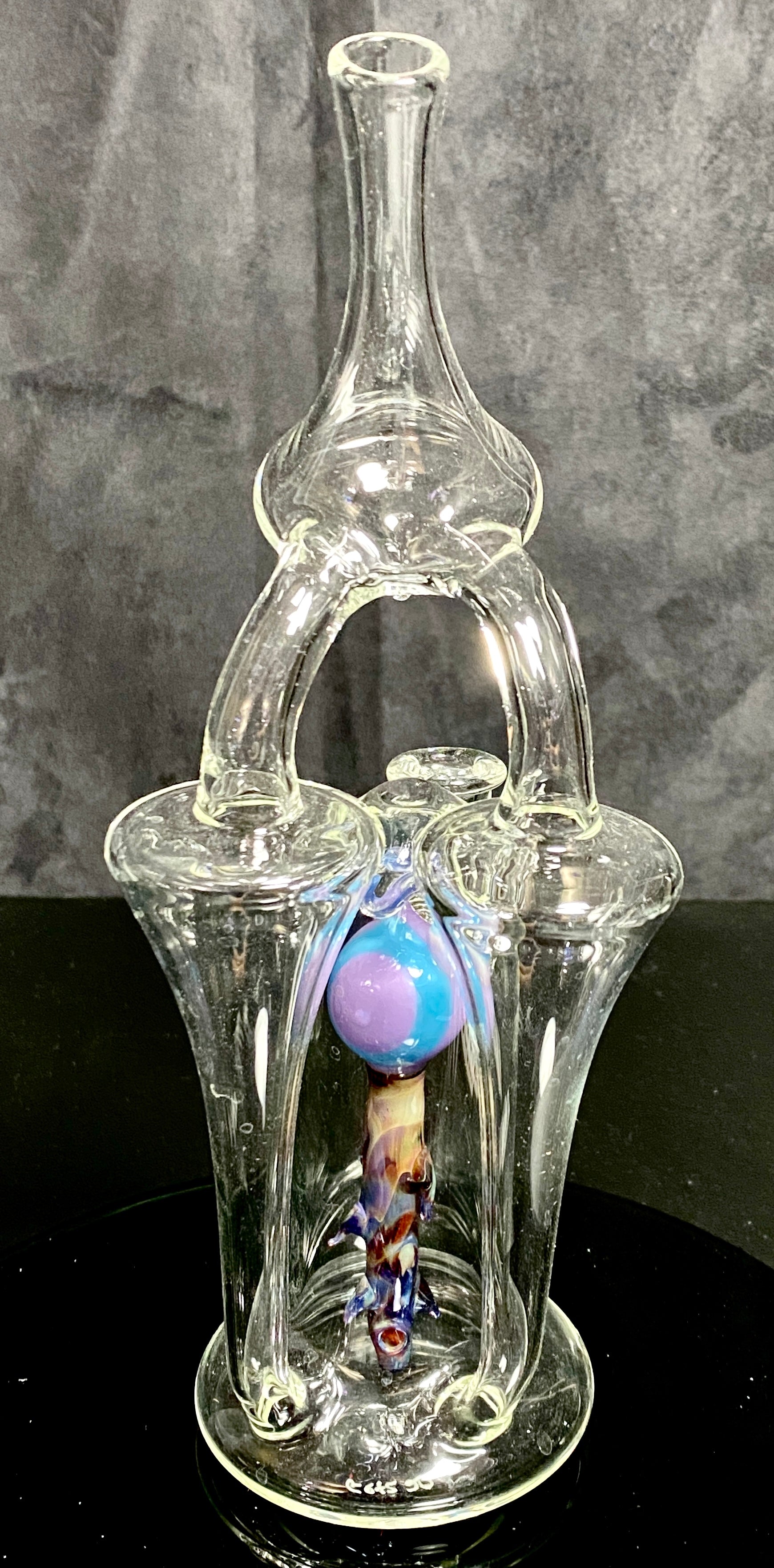 Get Funktional Seedling Specimen Double Recycler Blue-Purple 10mm - TheSmokeyMcPotz Collection 