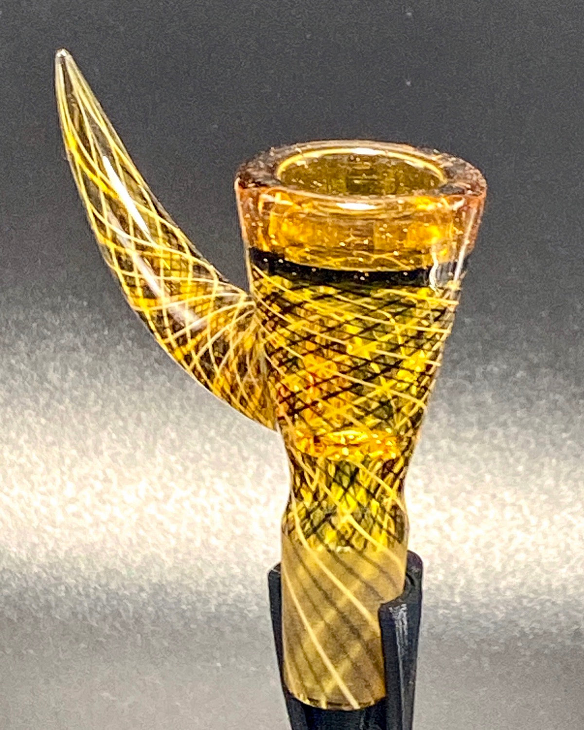 FULLY WORKED J-Honey Glassworks 14mm Reticello w- Lip Wraps & Encalmo - TheSmokeyMcPotz Collection 