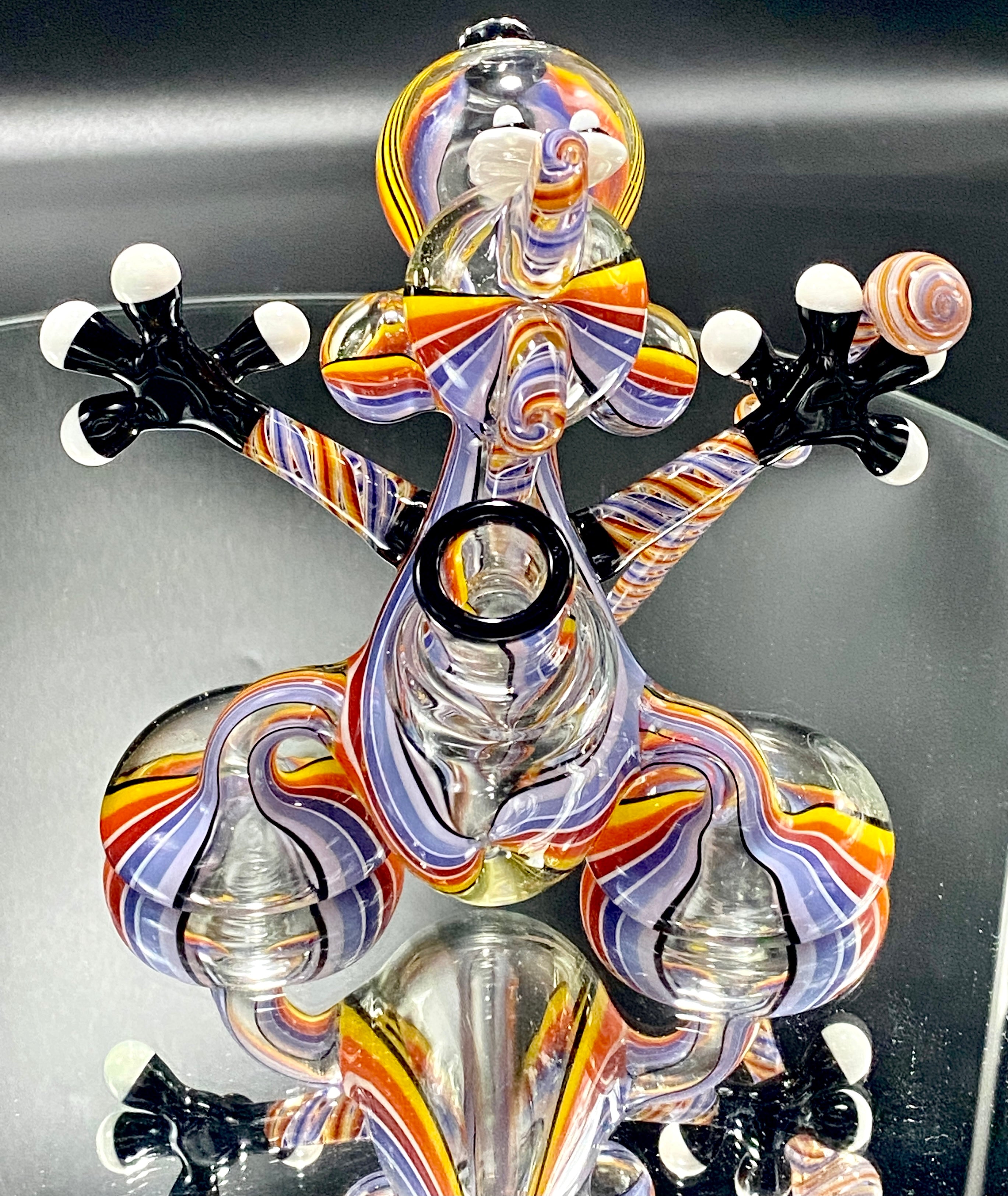 Lee Machine x Global Glassworks Collab Full UV Yoshi 14mm - TheSmokeyMcPotz Collection 