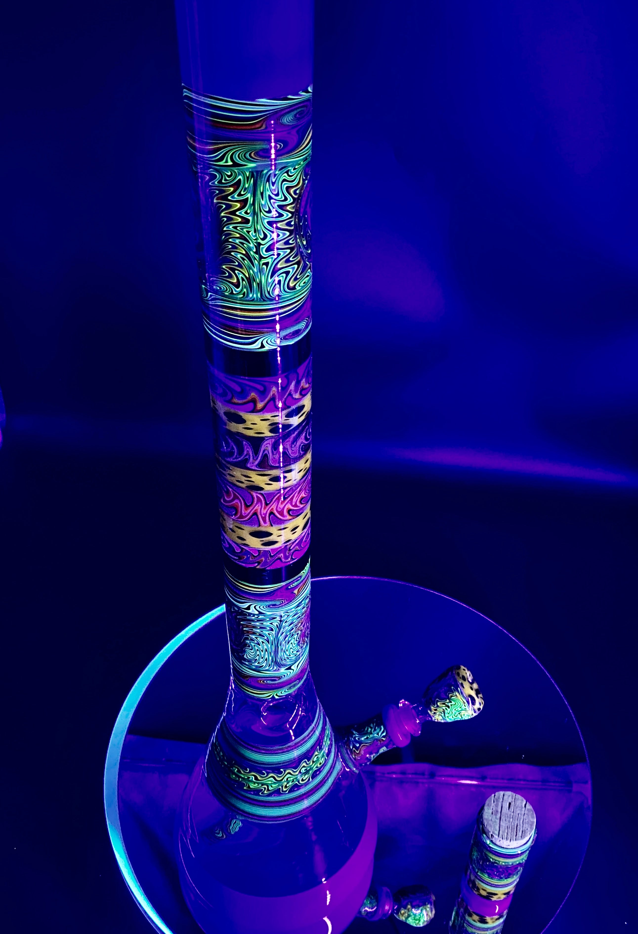 Hops x Boro Farm Fully UV Worked Beaker 27" - TheSmokeyMcPotz Collection 
