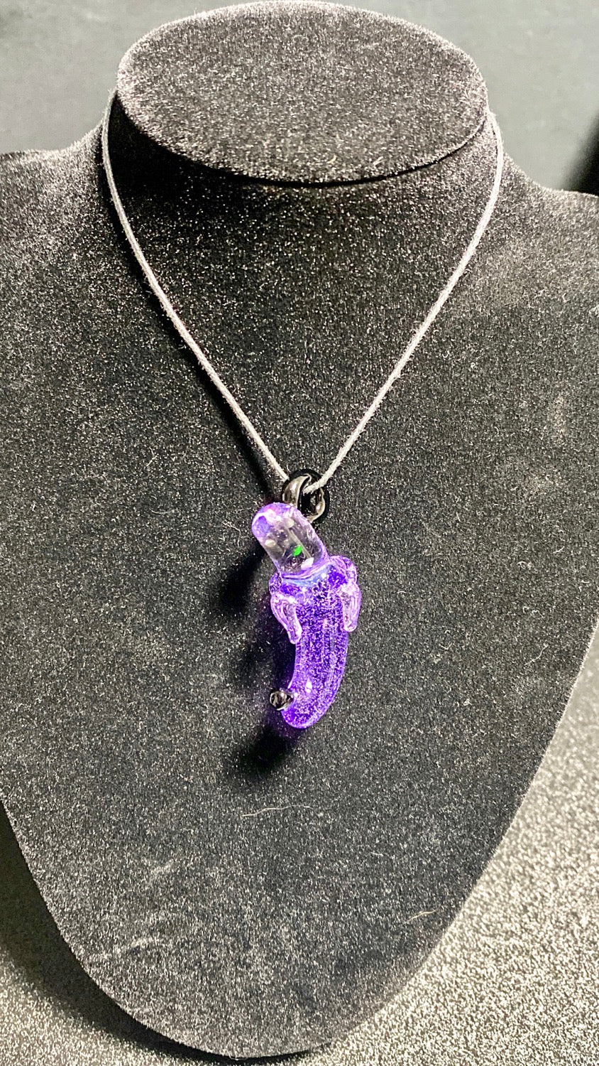 Dippy Glass Purple Lollipop Pendie - TheSmokeyMcPotz Collection 