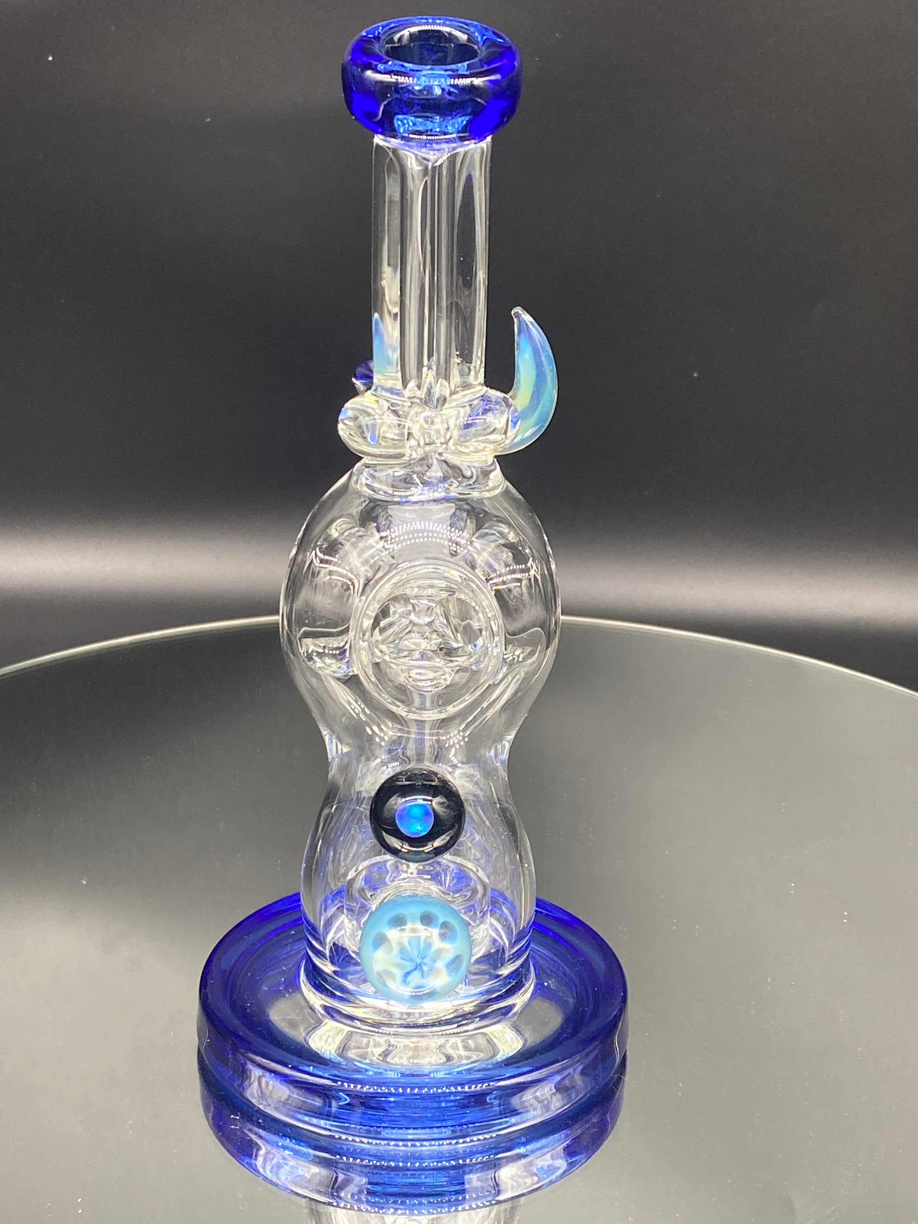 Davin Titland Blue Custom Rig Set with Marbles - TheSmokeyMcPotz Collection 